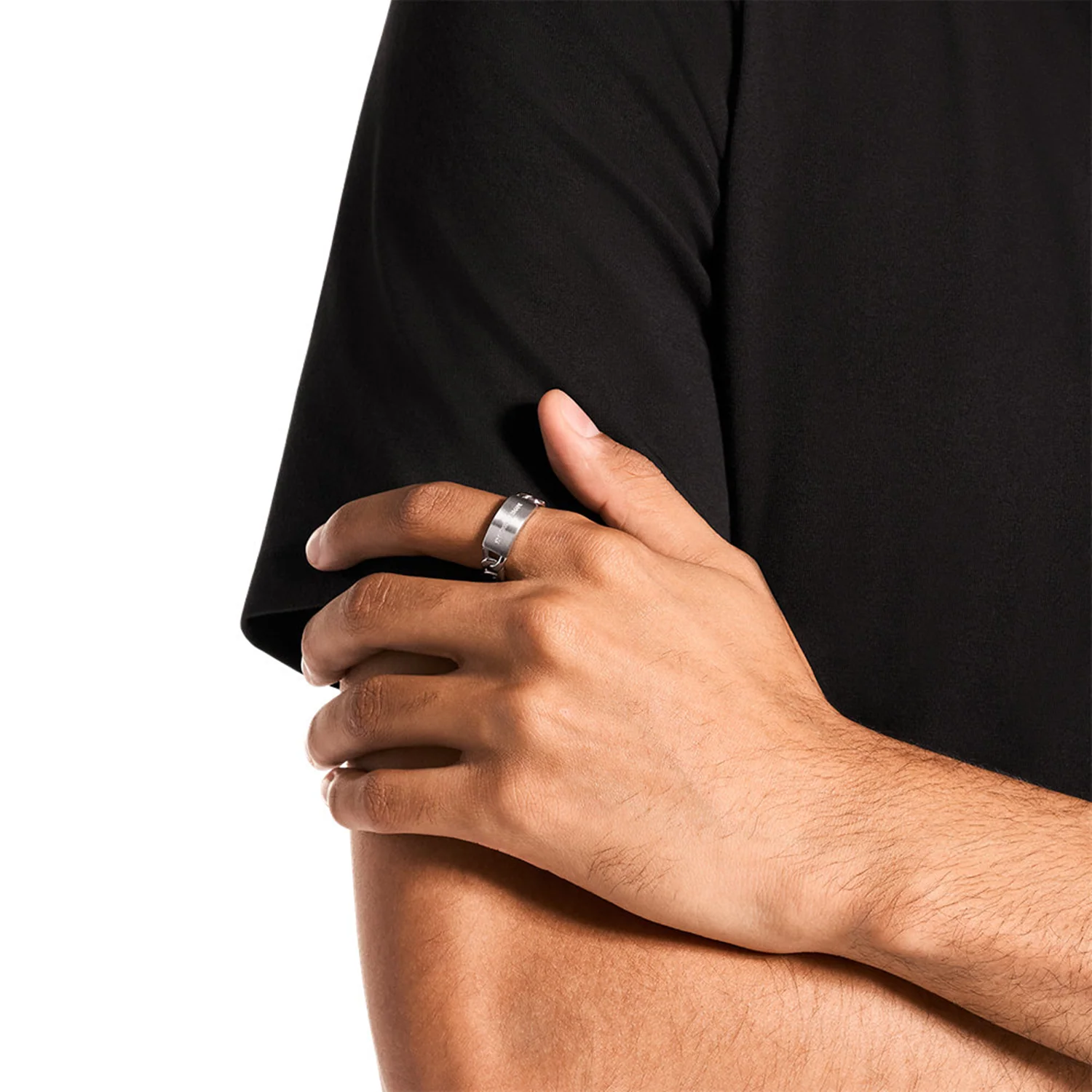 Emporio Armani Stainless Steel Men's Ring EGS3305040-11 - Image 3