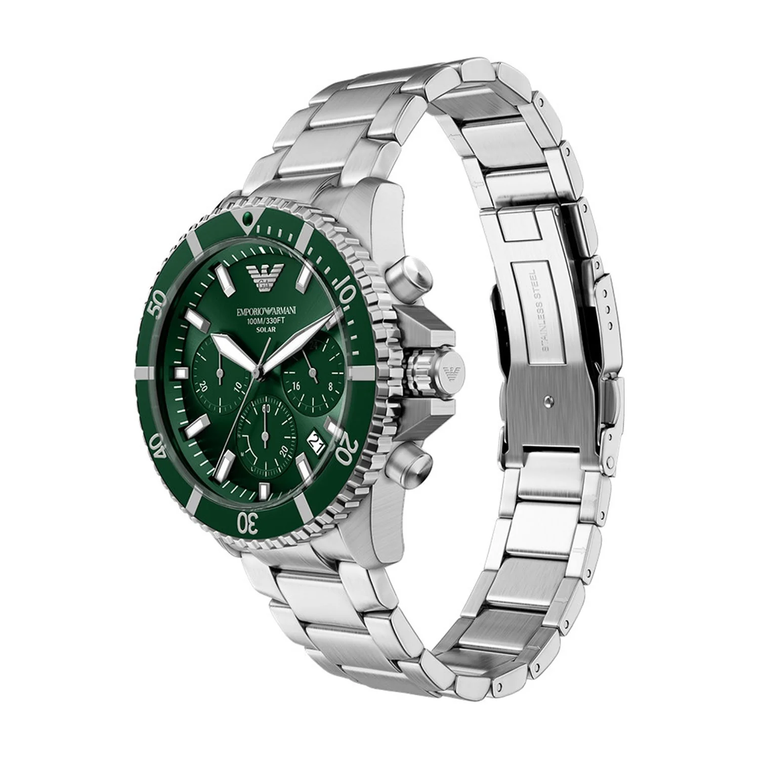 Emporio Armani World Explorer Solar Green Dial Watch AR11741 - Image 3