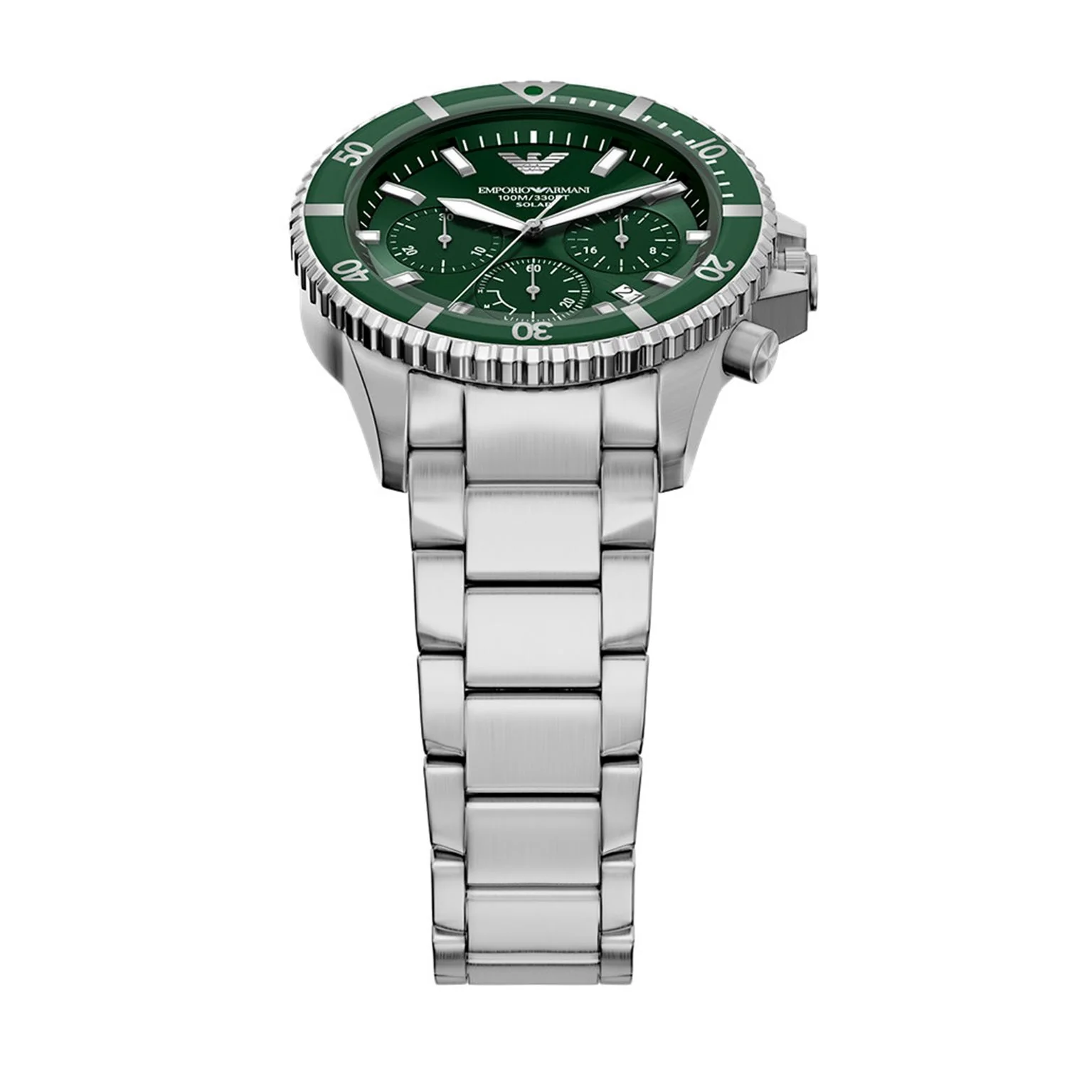 Emporio Armani World Explorer Solar Green Dial Watch AR11741 - Image 6
