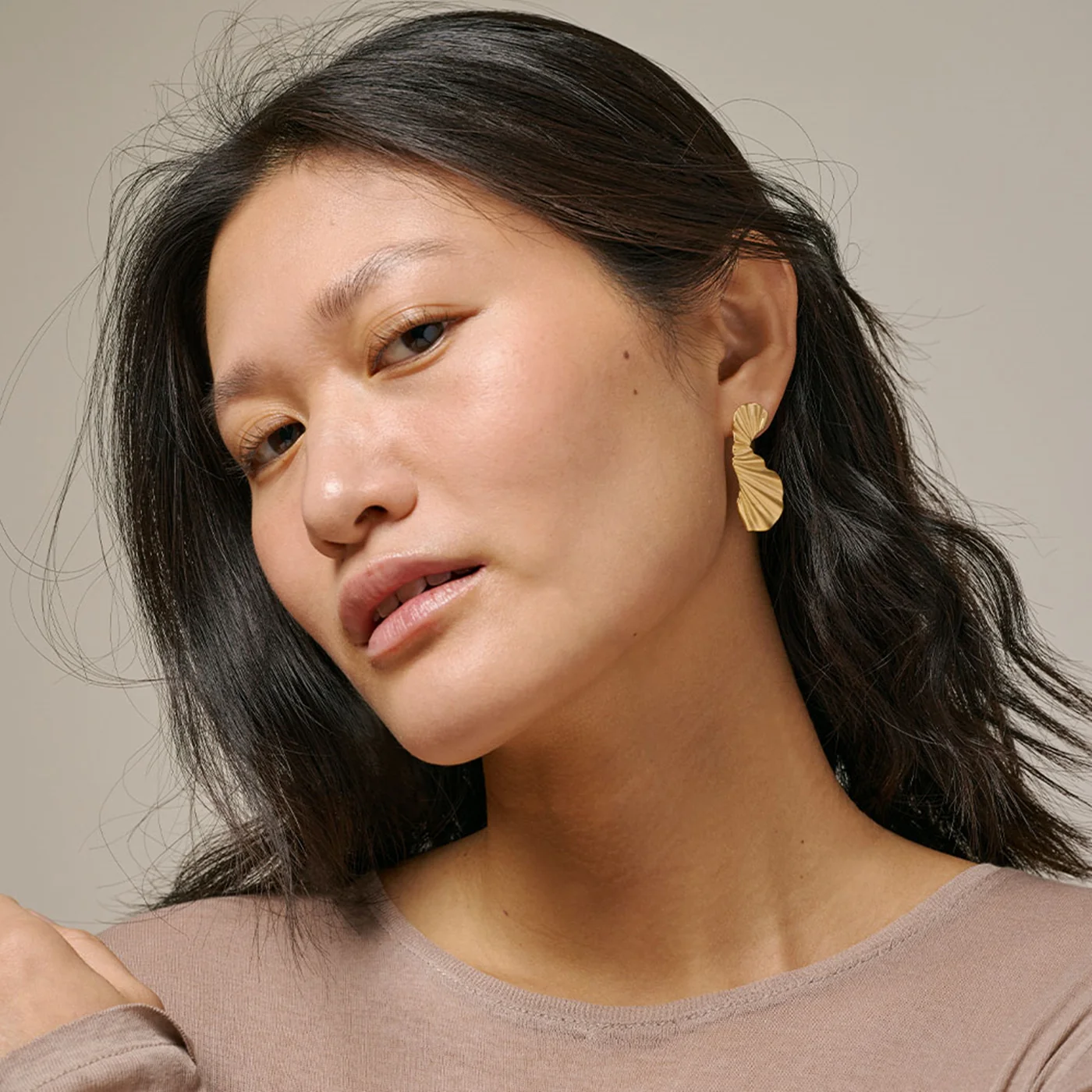 ENAMEL Copenhagen 18 karat gold plated Earrings E155GM - Image 2