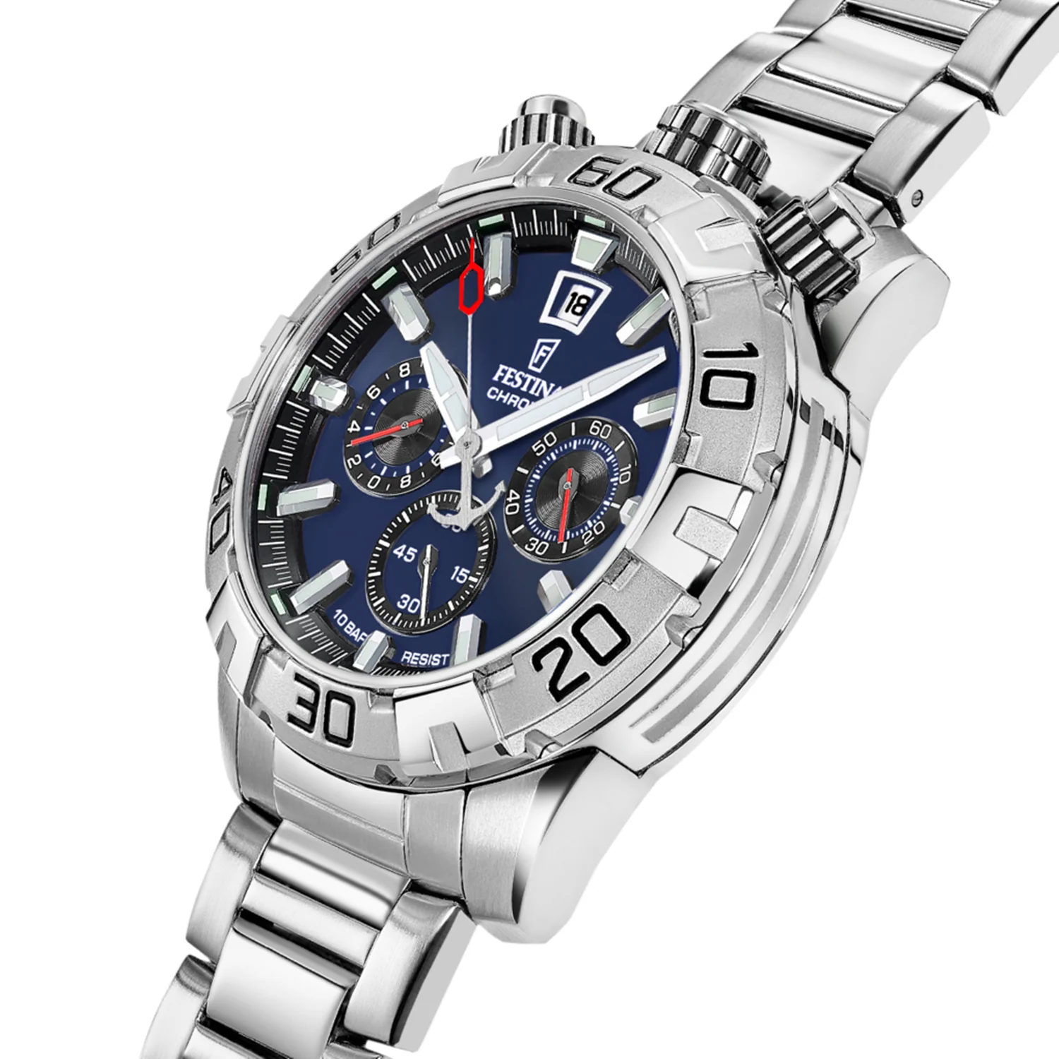 Festina Bullhead Blue Chronograph Men's Watch F20743/1 - Image 3