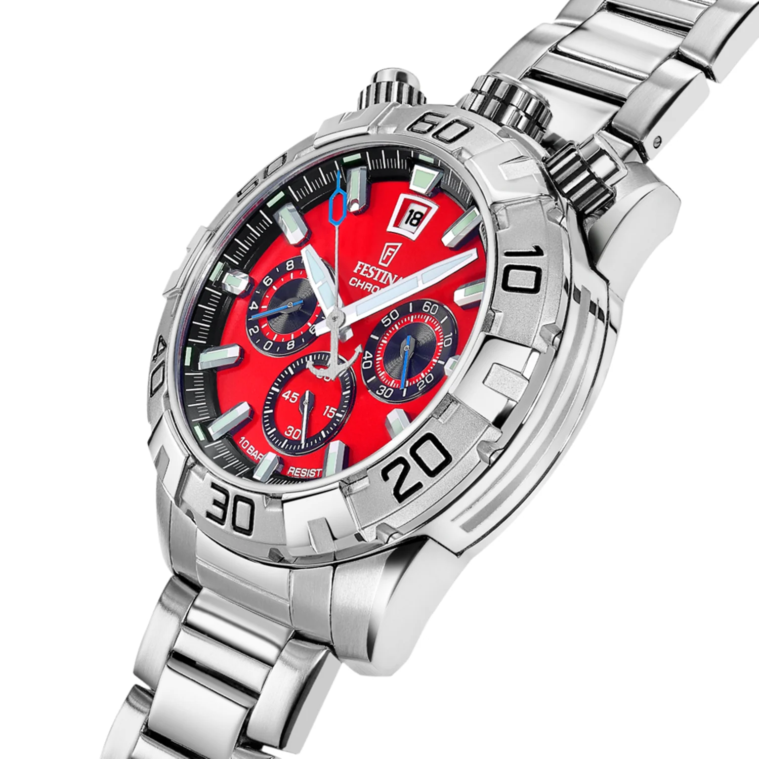 Festina Bullhead Red Chronograph Men's Watch F20743/5 - Image 3