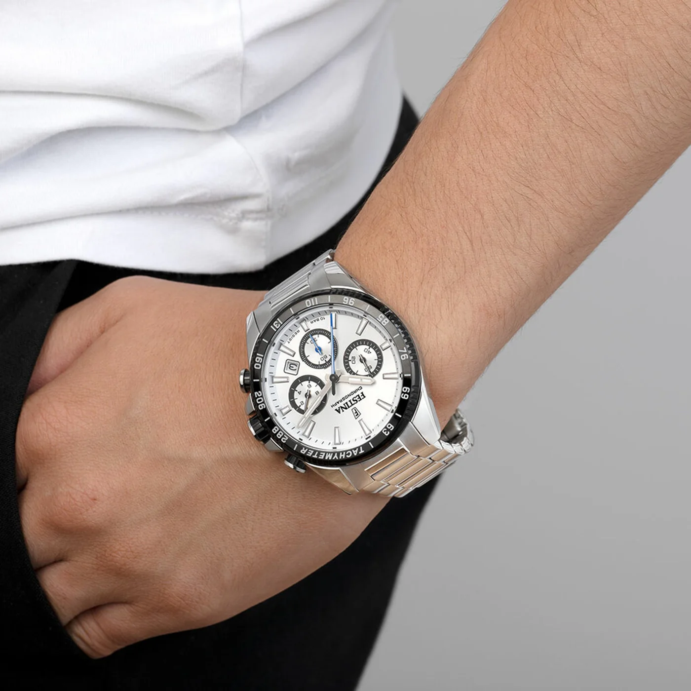 Festina Timeless Chrono Silver Watch F20560/1 - Image 2
