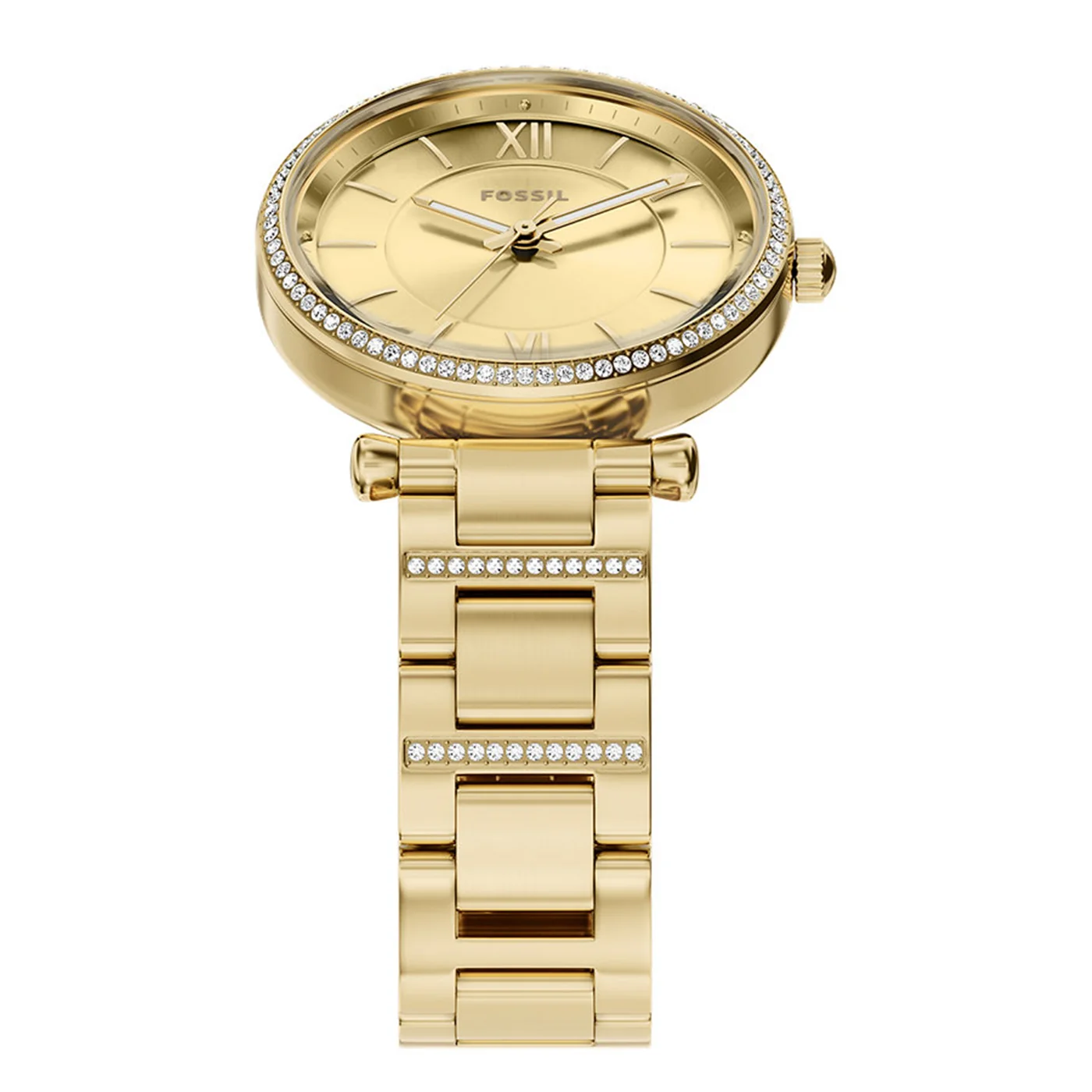 Fossil Carlie Round Gold Dial Watch ES5465 - Image 6