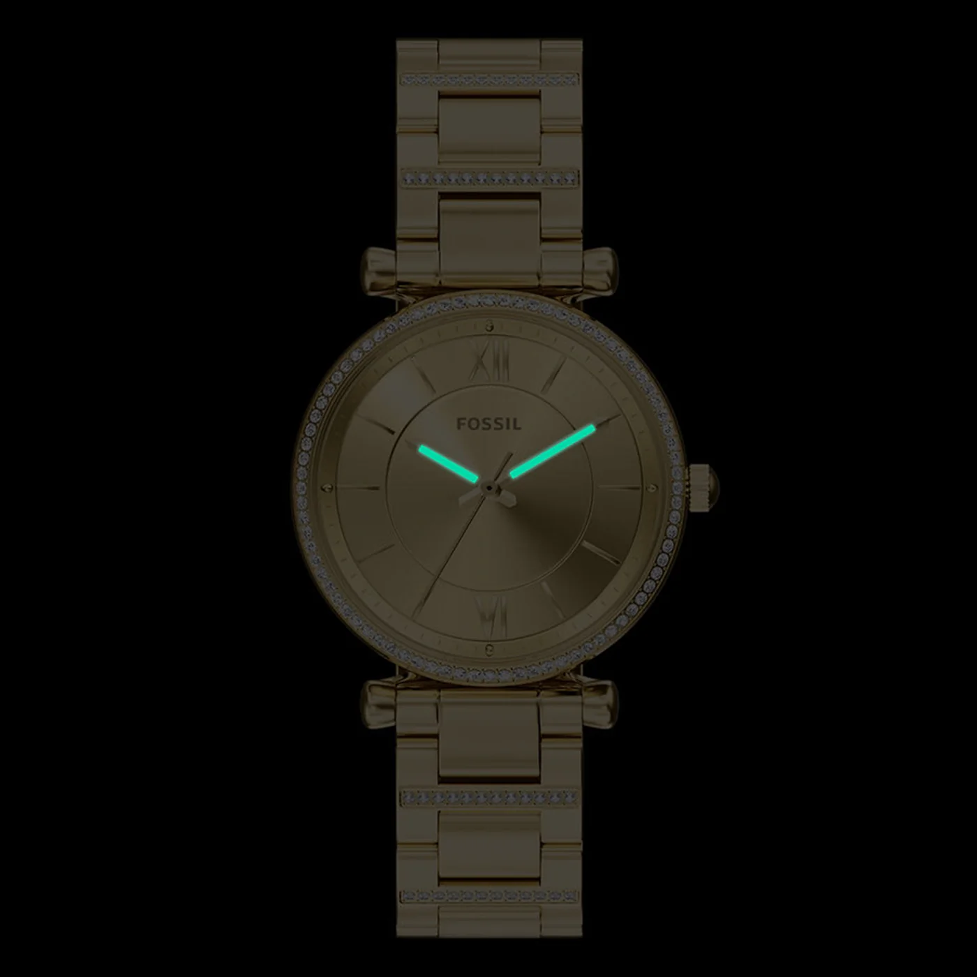 Fossil Carlie Round Gold Dial Watch ES5465 - Image 7