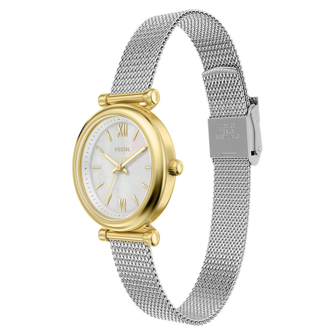 Fossil Carlie Round White Dial Watch ES5463 - Image 3