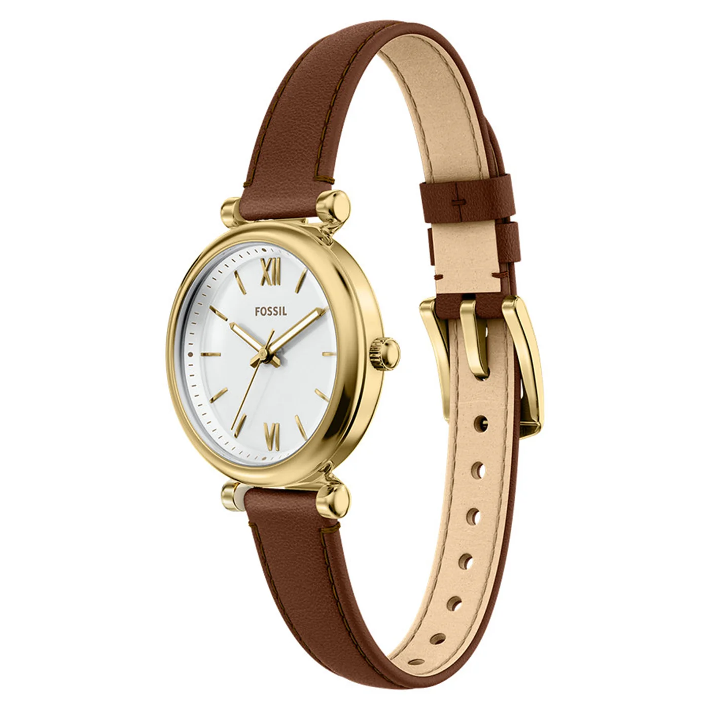 Fossil Carlie Round White Dial Watch ES5464 - Image 3