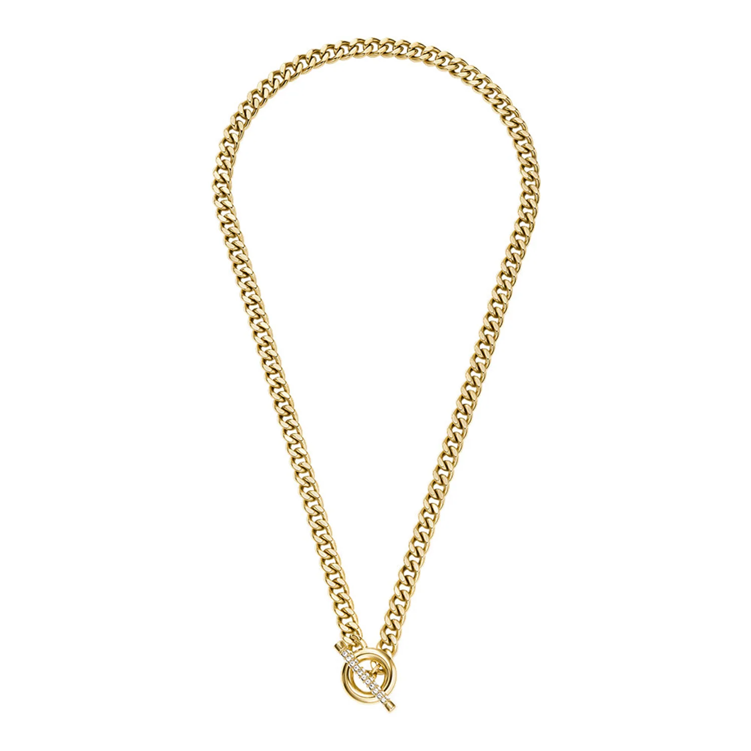 Fossil Carlie T-Bar Stainless Steel Women's Necklace JF04956710 - Image 3