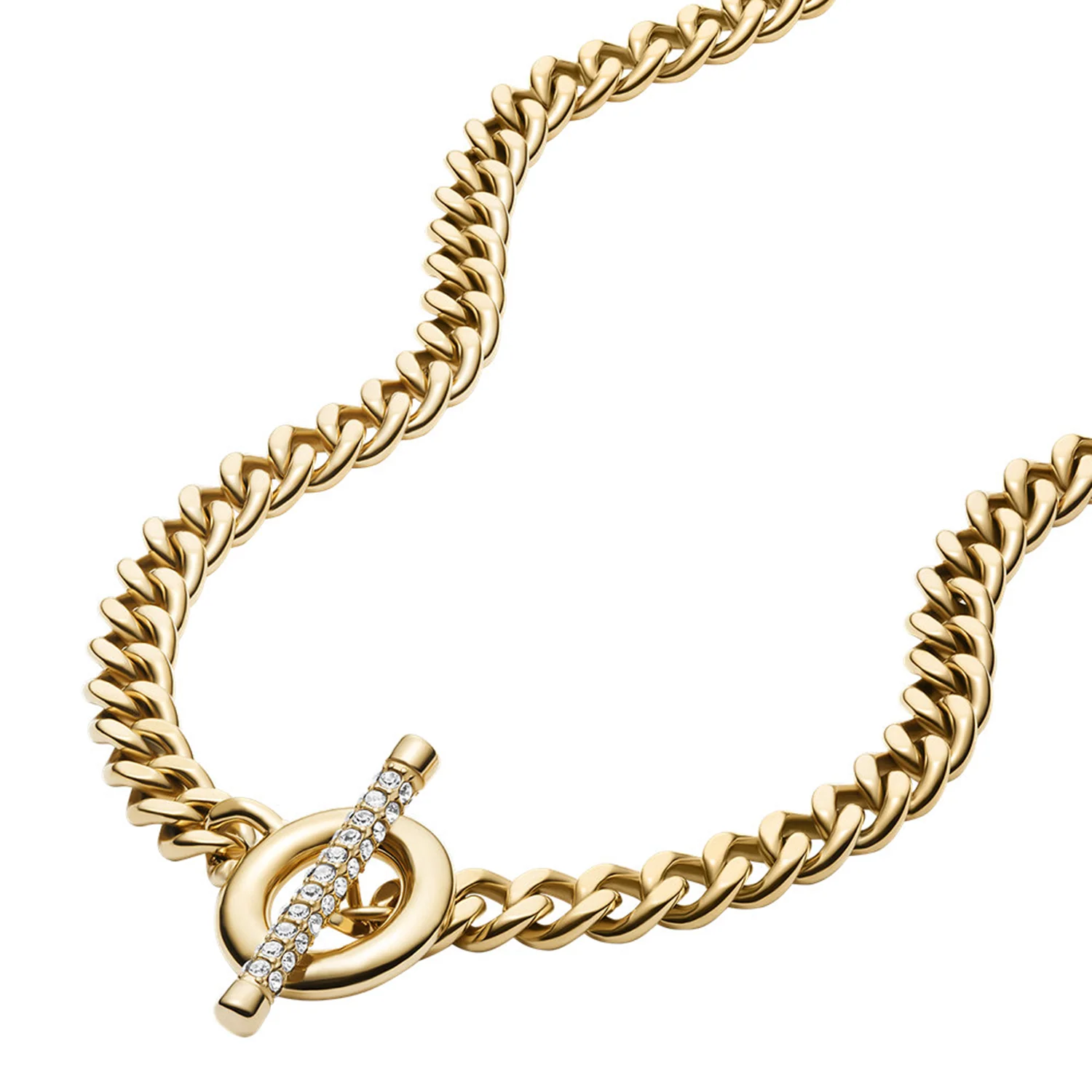 Fossil Carlie T-Bar Stainless Steel Women's Necklace JF04956710 - Image 4