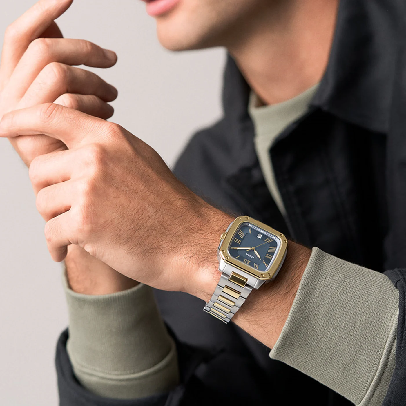 Fossil Crosby Rectangular Blue Dial Watch FS6161 - Image 2