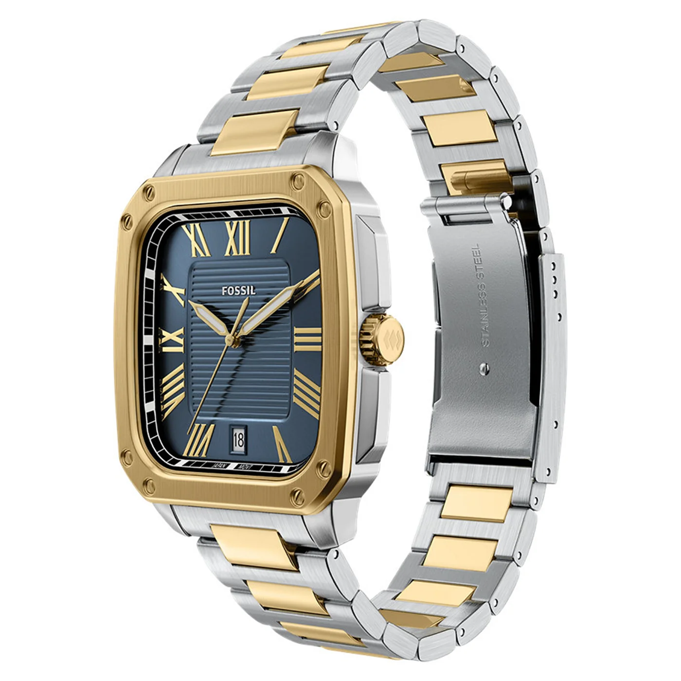 Fossil Crosby Rectangular Blue Dial Watch FS6161 - Image 3