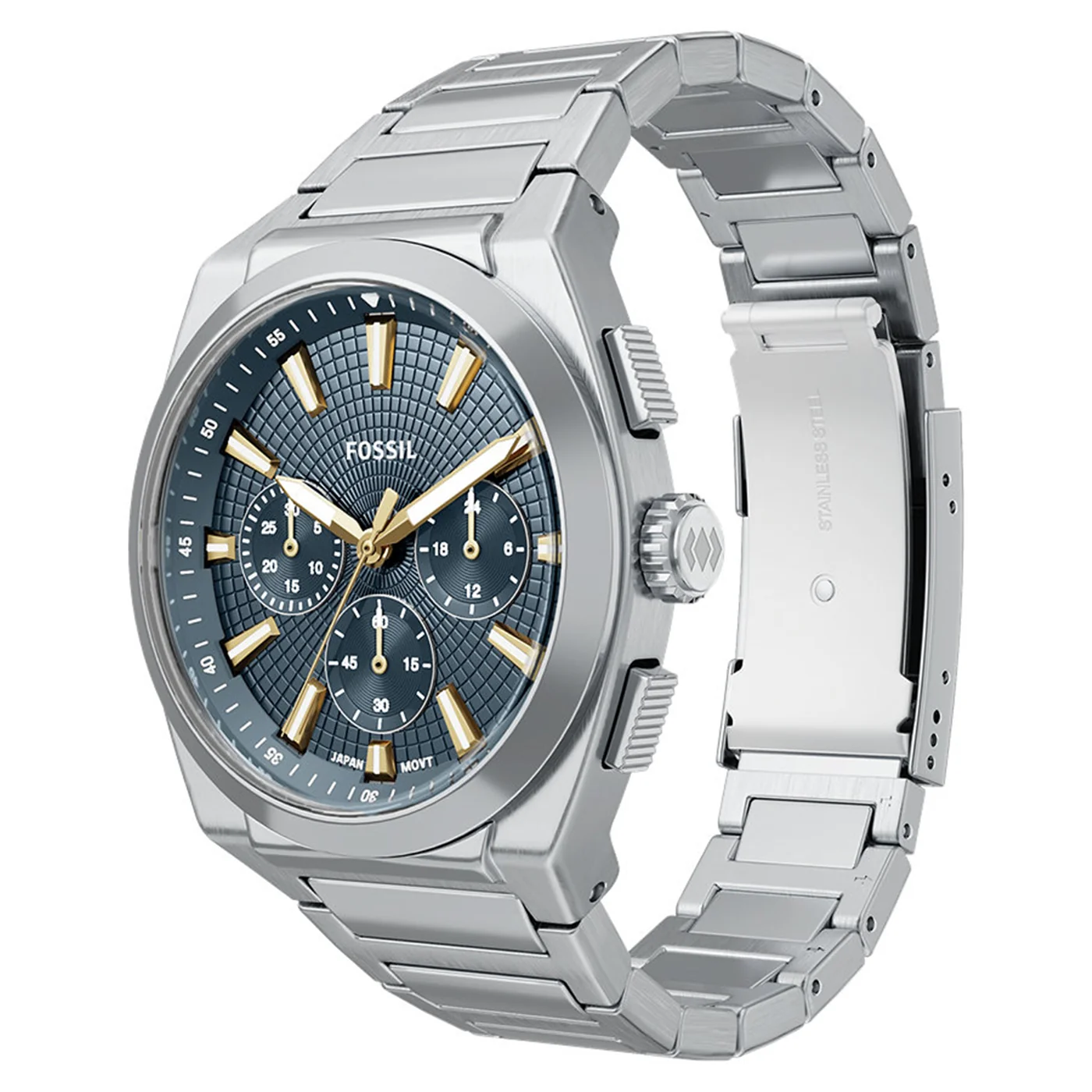 Fossil Everett Round Blue Dial Watch FS6154 - Image 3