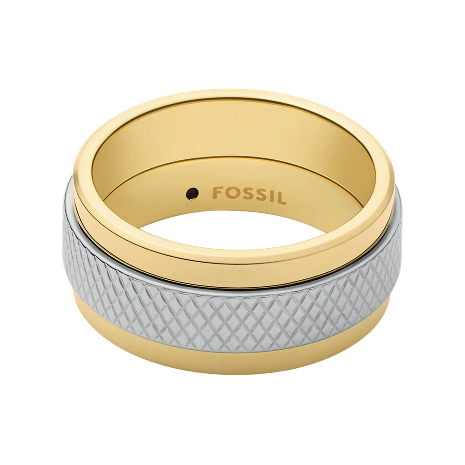 Fossil Knox Silver and Gold Stainless Steel Ring JF049179989 - Image 3