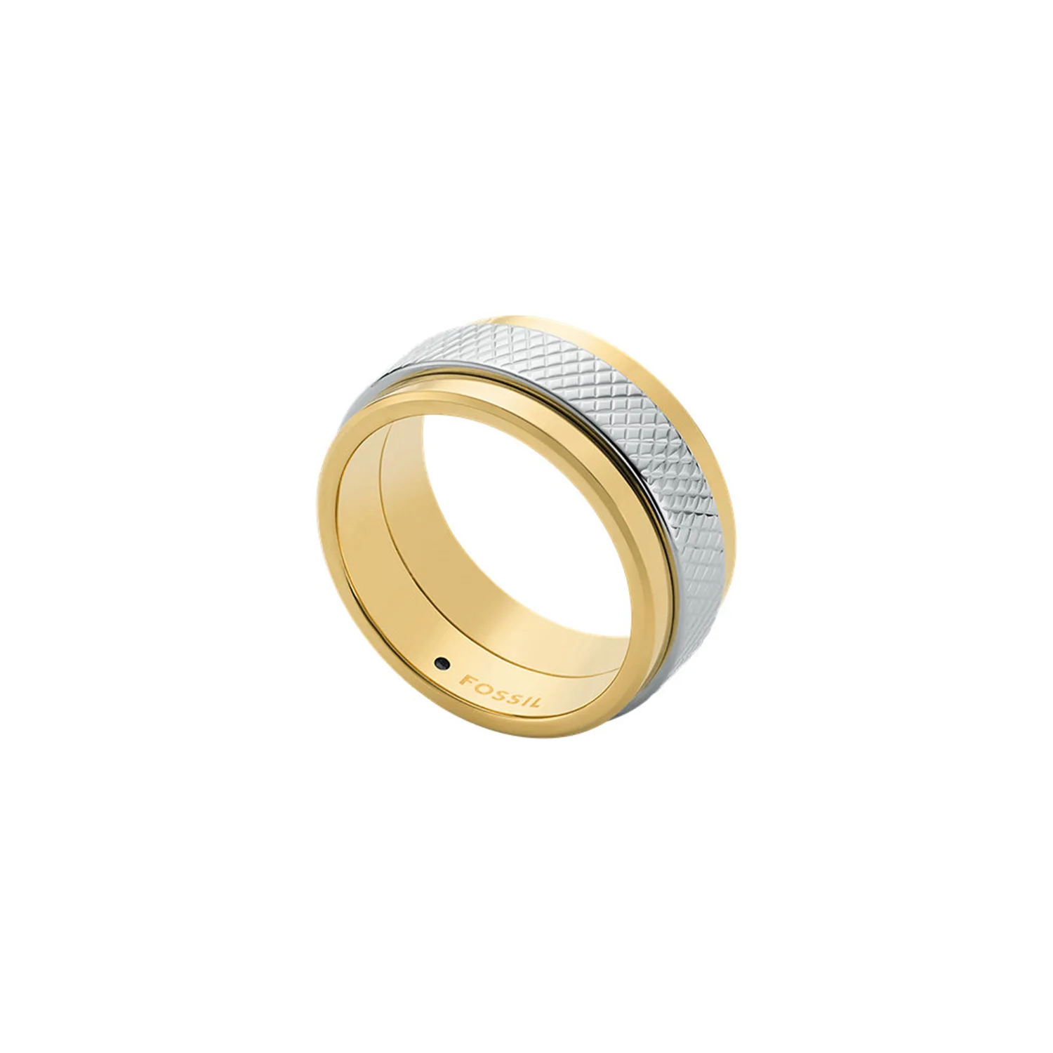 Fossil Knox Silver and Gold Stainless Steel Ring JF049179989 - Image 4