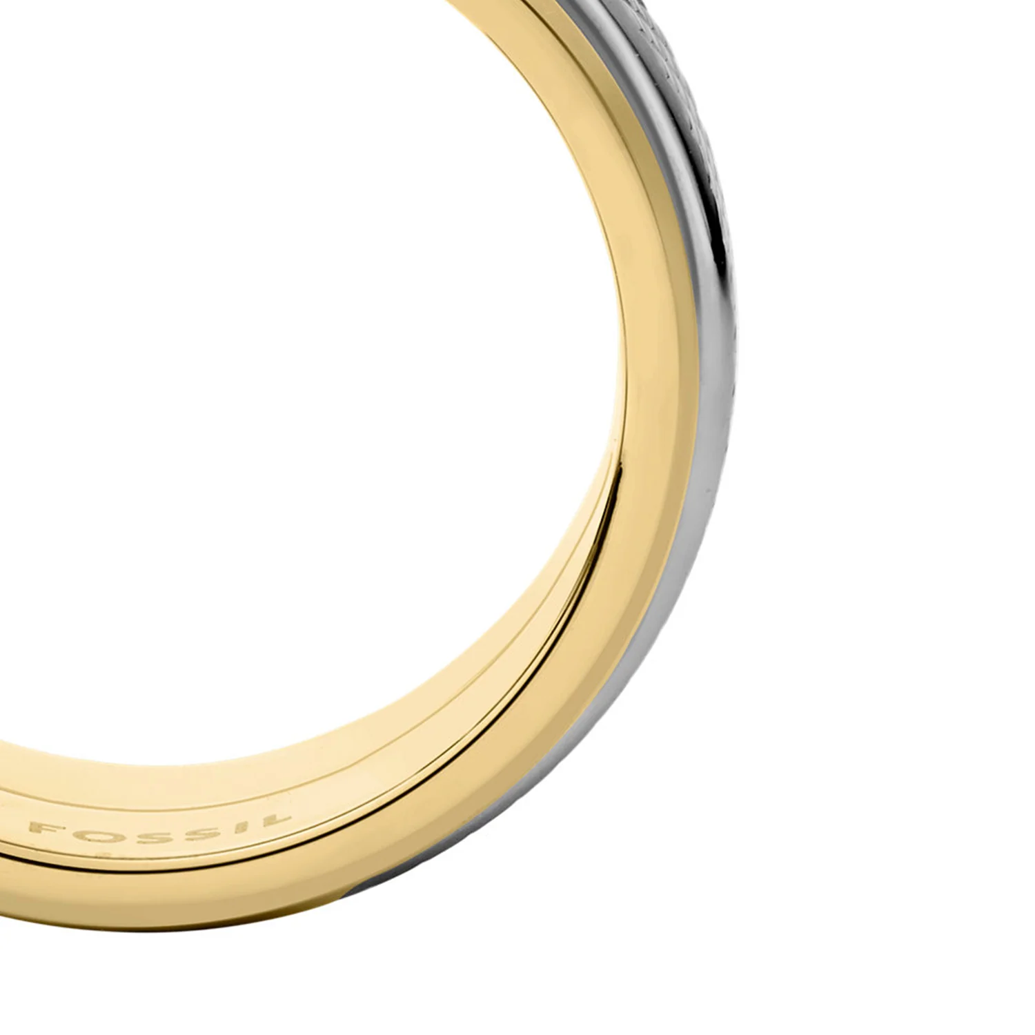 Fossil Knox Silver and Gold Stainless Steel Ring JF049179989 - Image 5