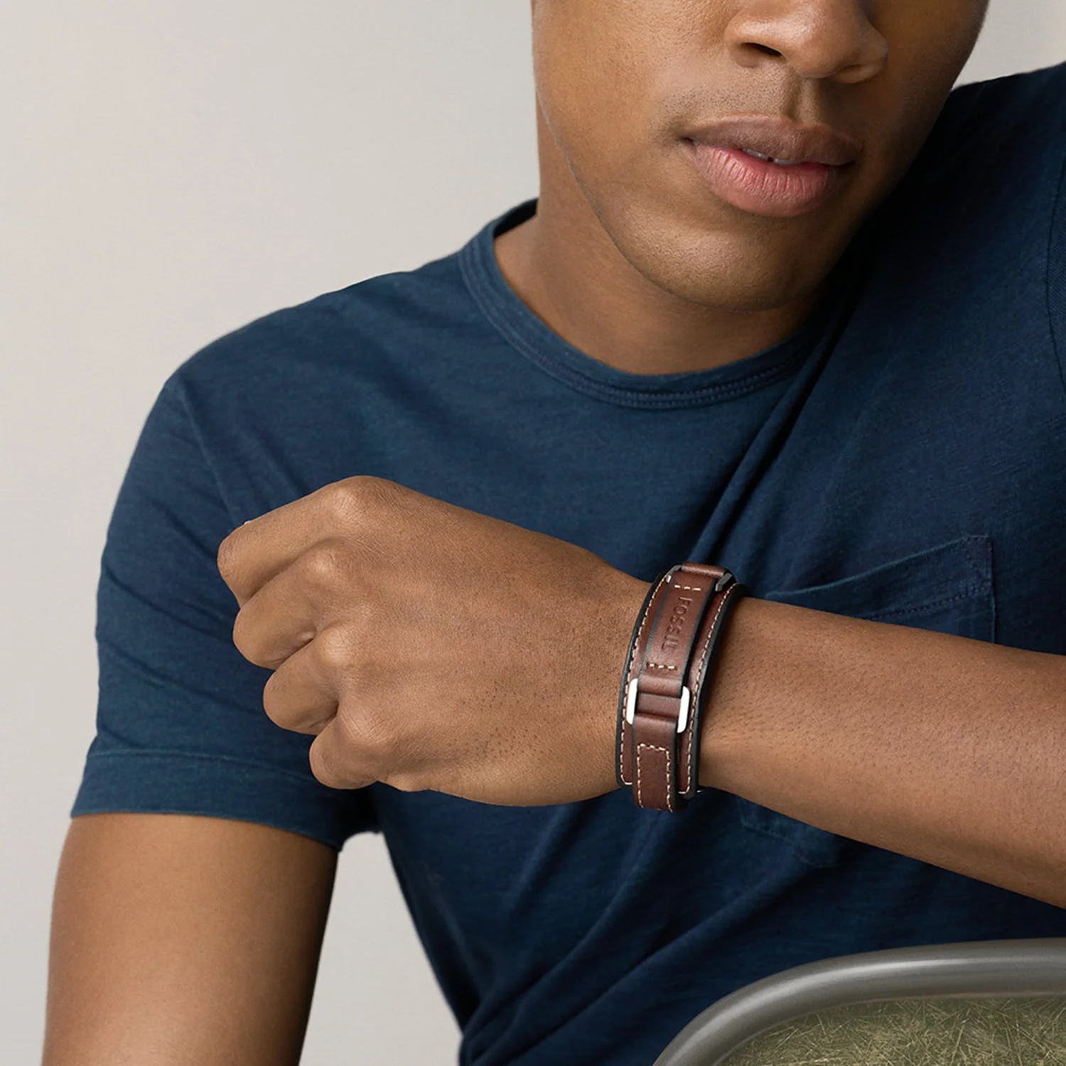 Fossil Machine Leather Bracelet JF04941040 - Image 2