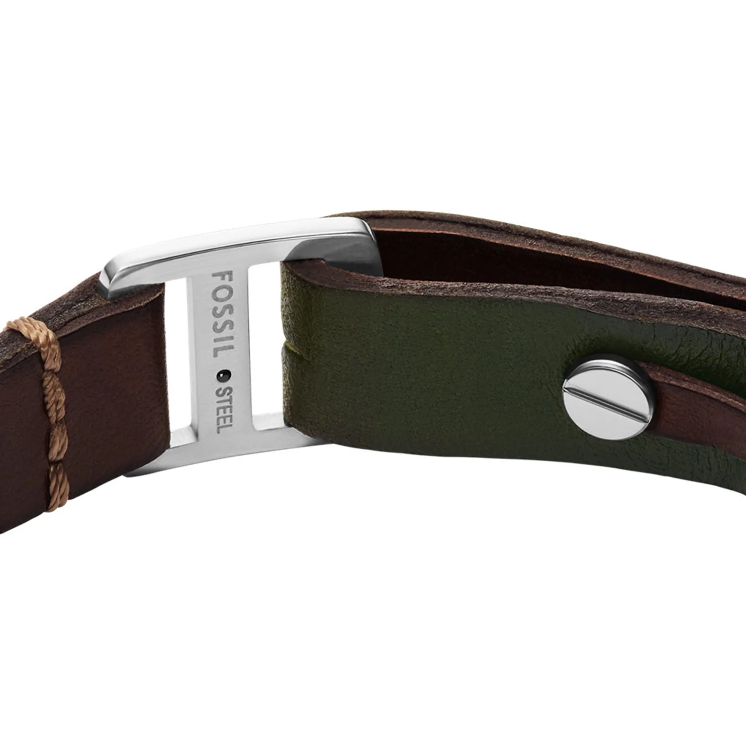 Fossil Machine Leather Men's Bracelet JF04963040 - Image 4