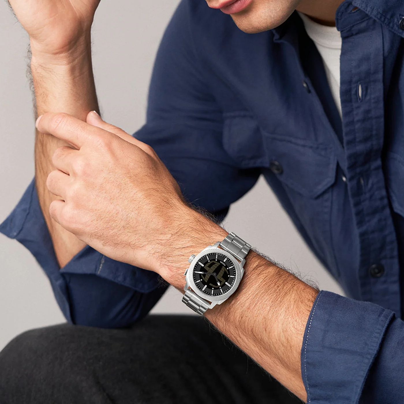 Fossil Machine Round Black Dial Watch FS6155 - Image 2