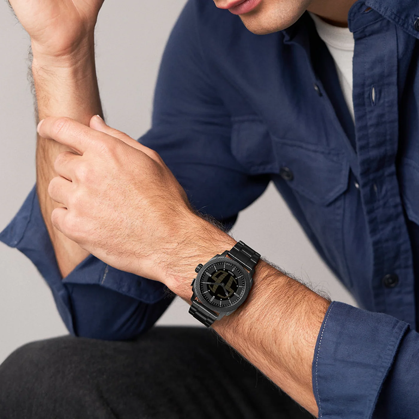 Fossil Machine Round Black Dial Watch FS6156 - Image 2