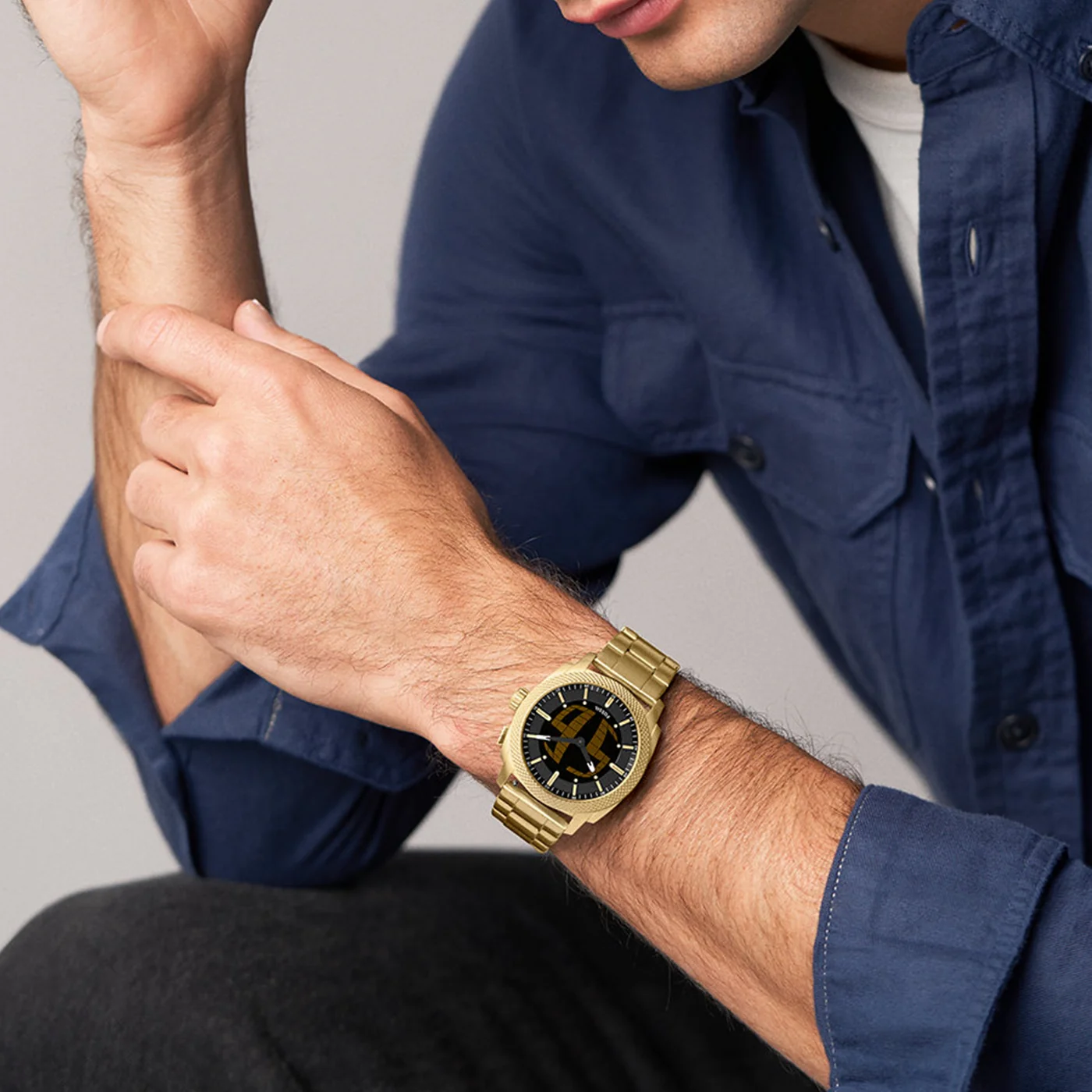 Fossil Machine Round Black Dial Watch FS6157 - Image 2