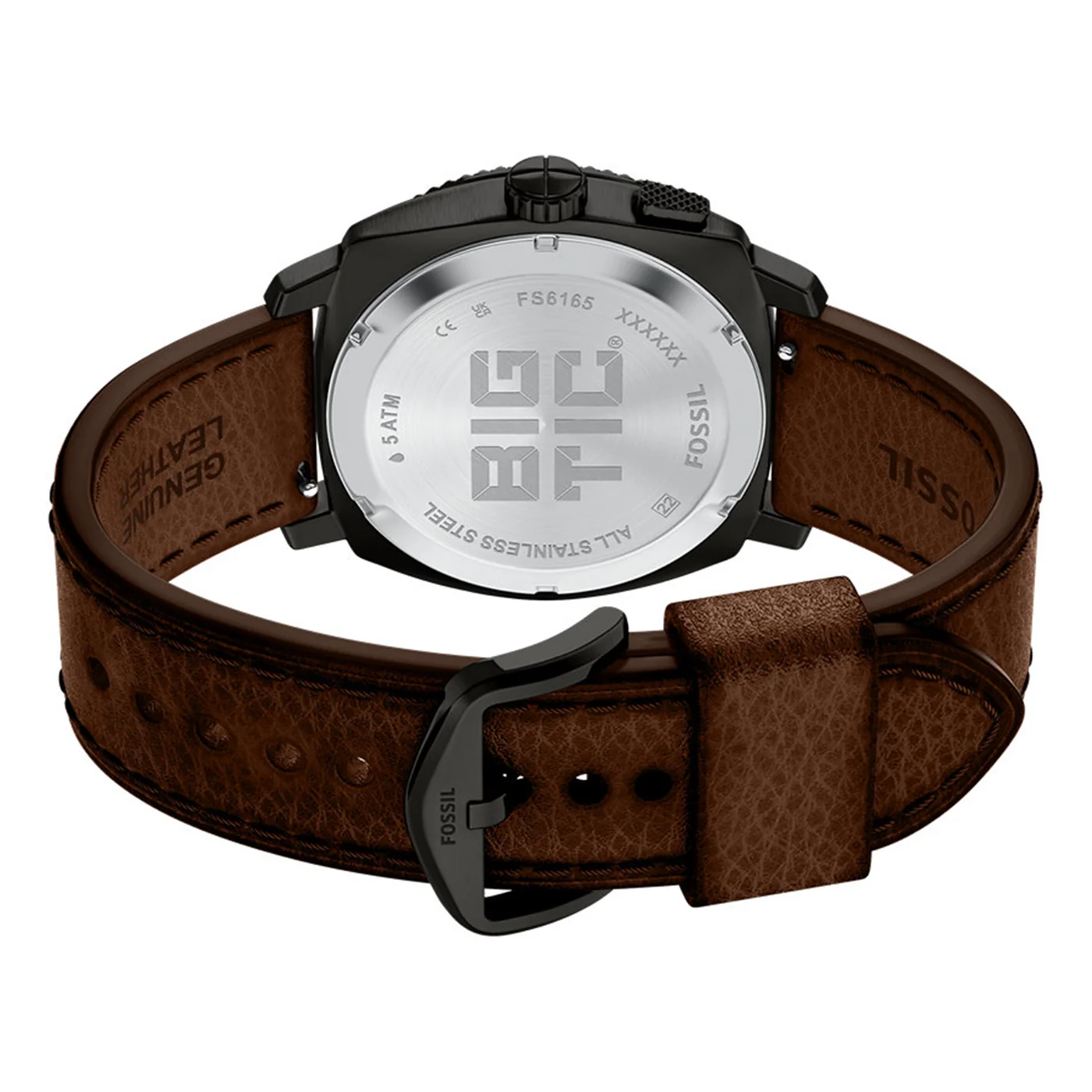 Fossil Machine Big Tic Round Black Dial Watch FS6165 - Image 8