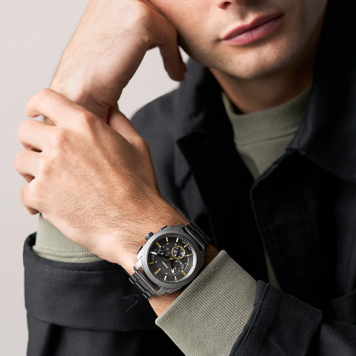 Fossil Machine Round Grey Dial Watch FS6160 - Image 2