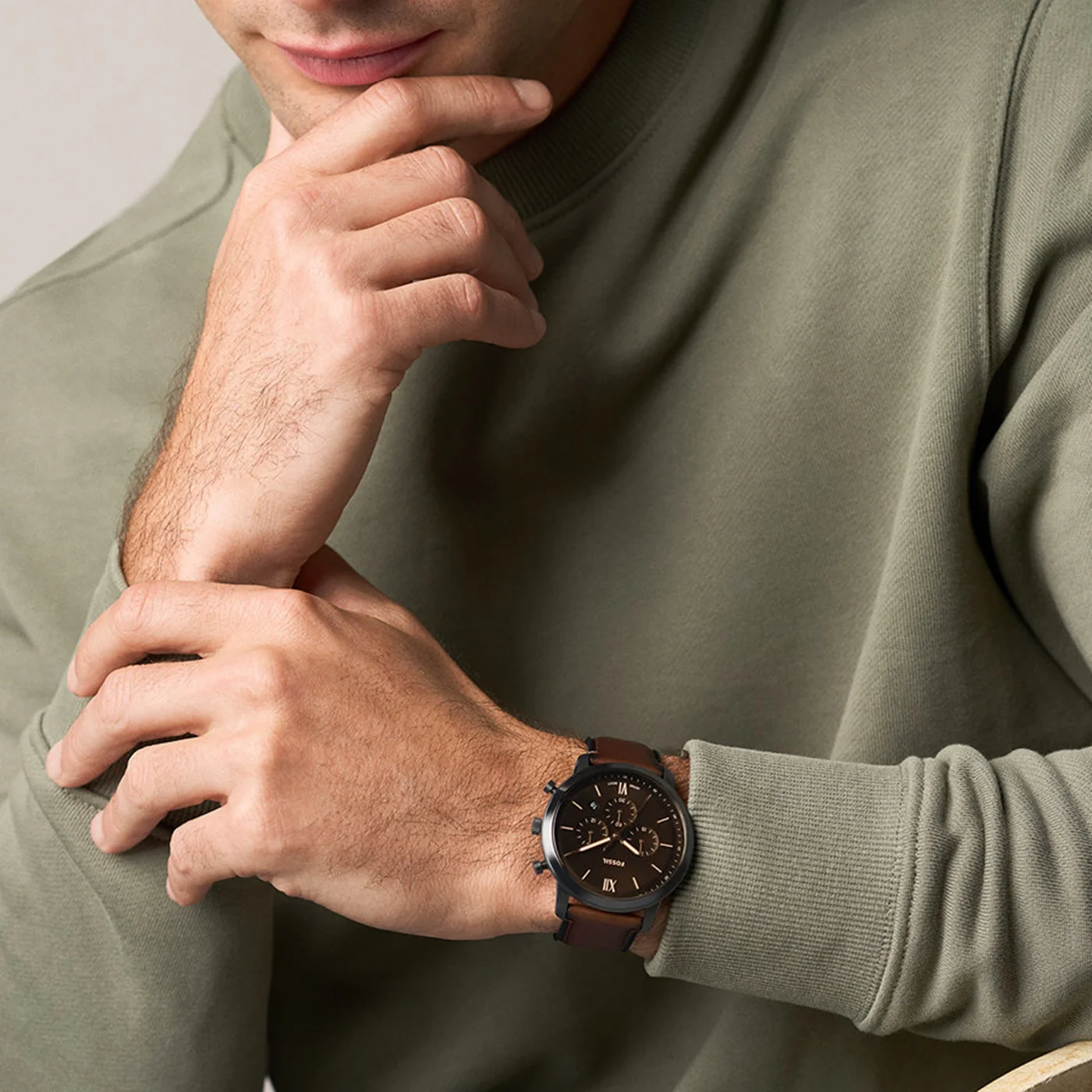 Fossil Neutra Round Black Dial Watch FS6163 - Image 2