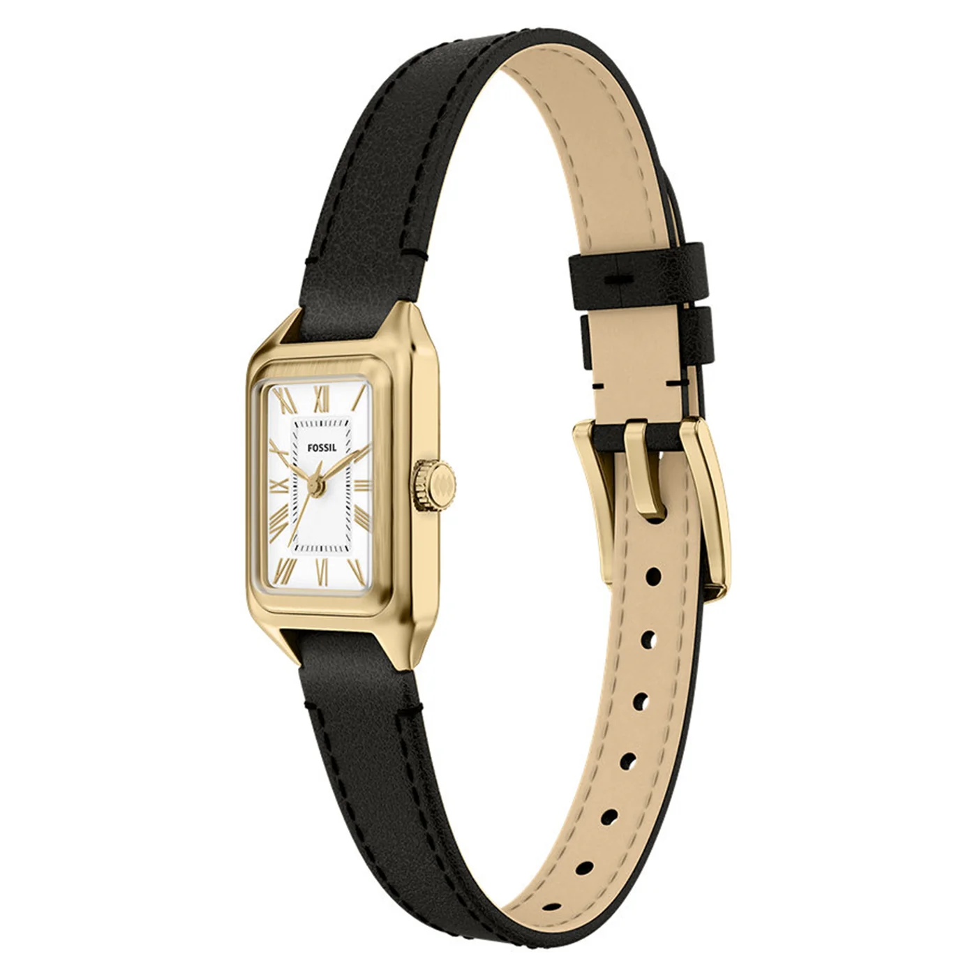 Fossil Raquel Mini Rectangular White Dial Watch ES5470 - Image 3