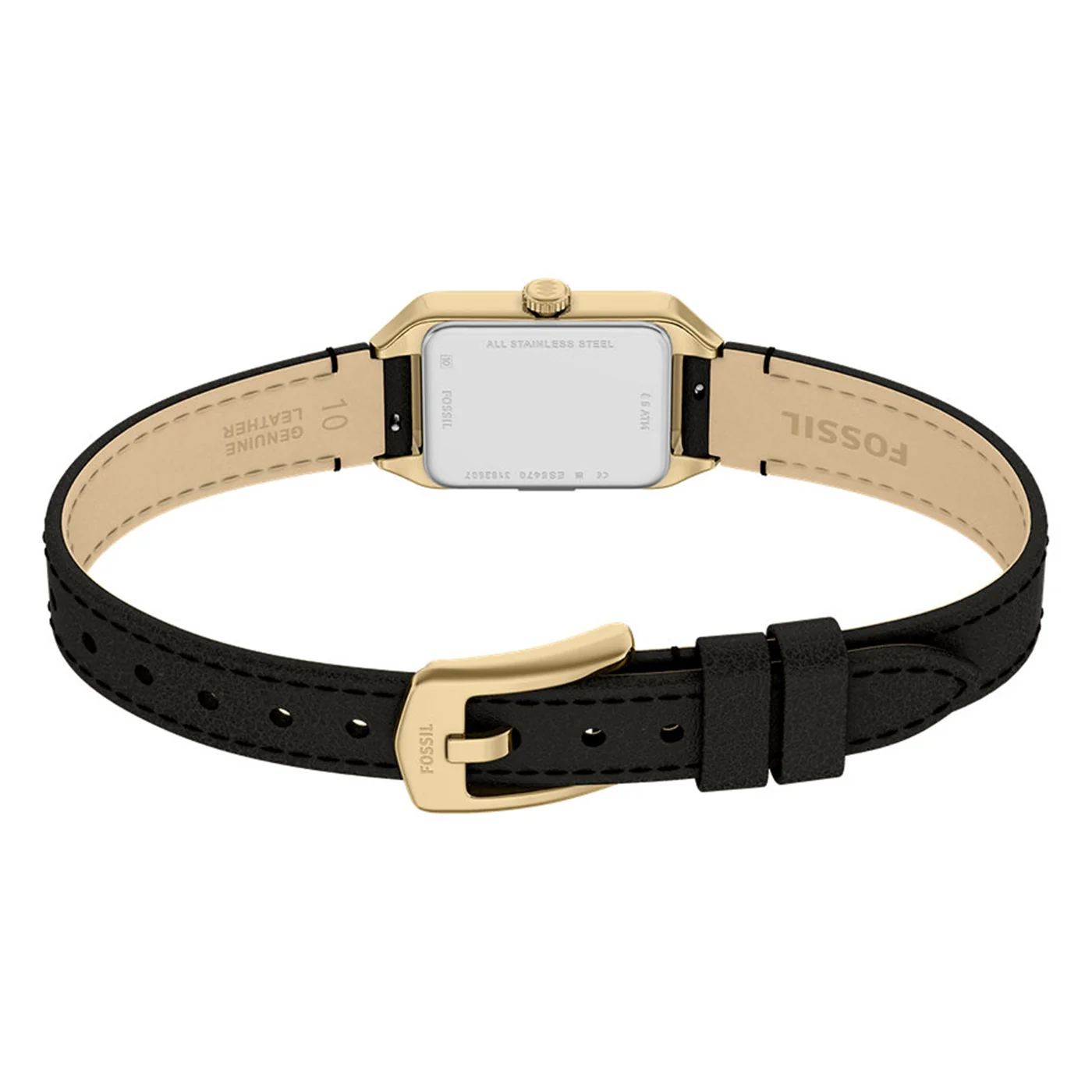 Fossil Raquel Mini Rectangular White Dial Watch ES5470 - Image 8