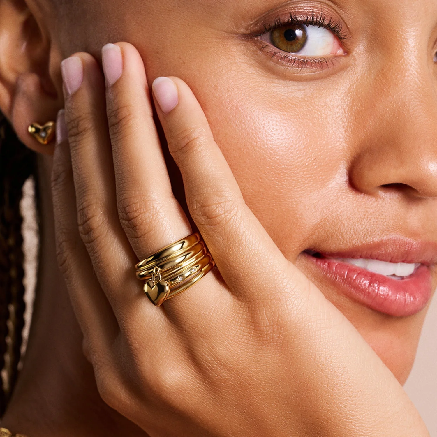 Fossil Sadie Gold Coloured Ring JF048347109 - Image 2