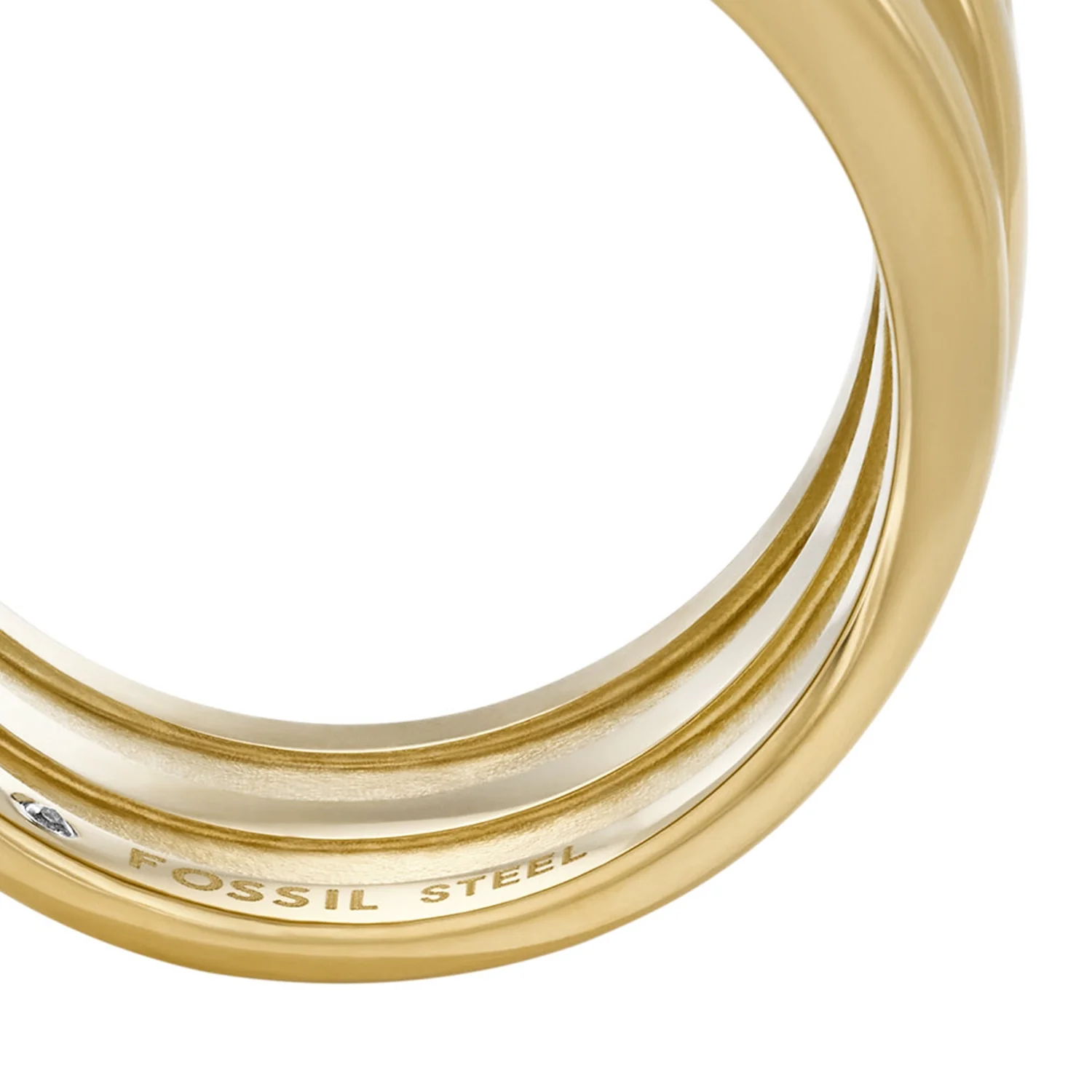 Fossil Sadie Gold Coloured Ring JF048347109 - Image 4