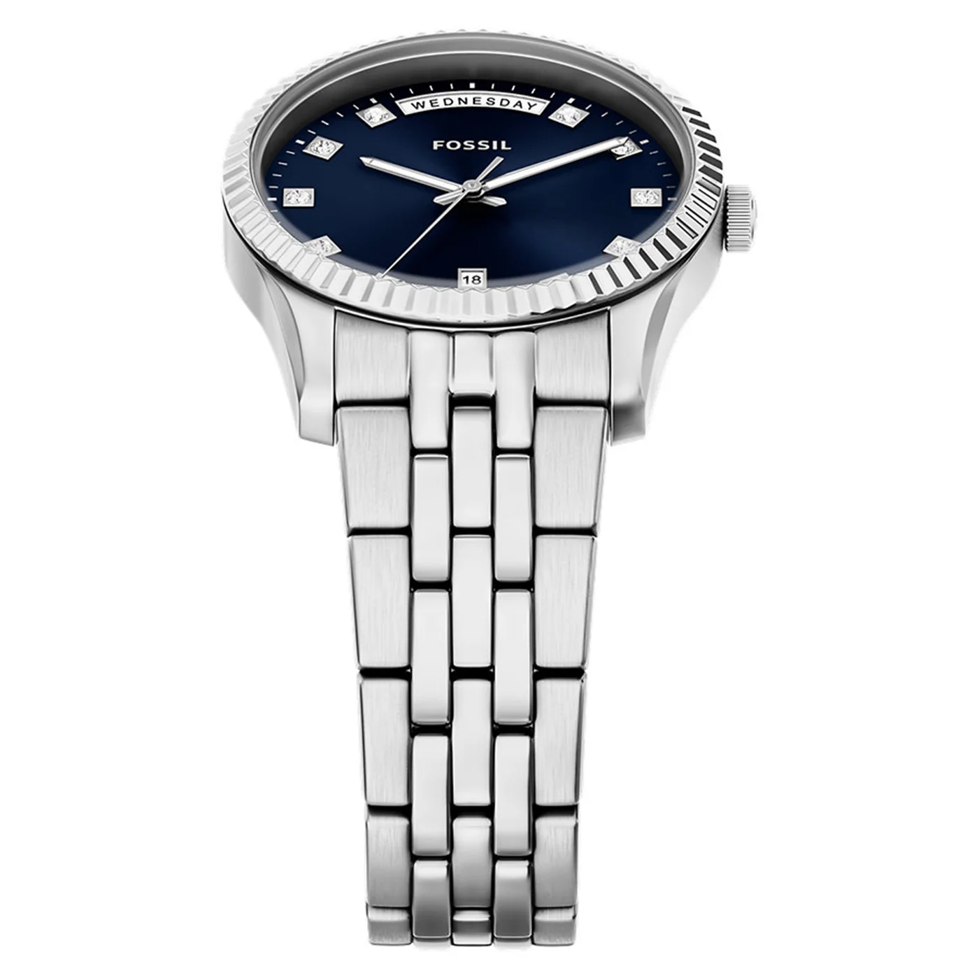 Fossil Scarlette Round Blue Dial Watch ES5457 - Image 6