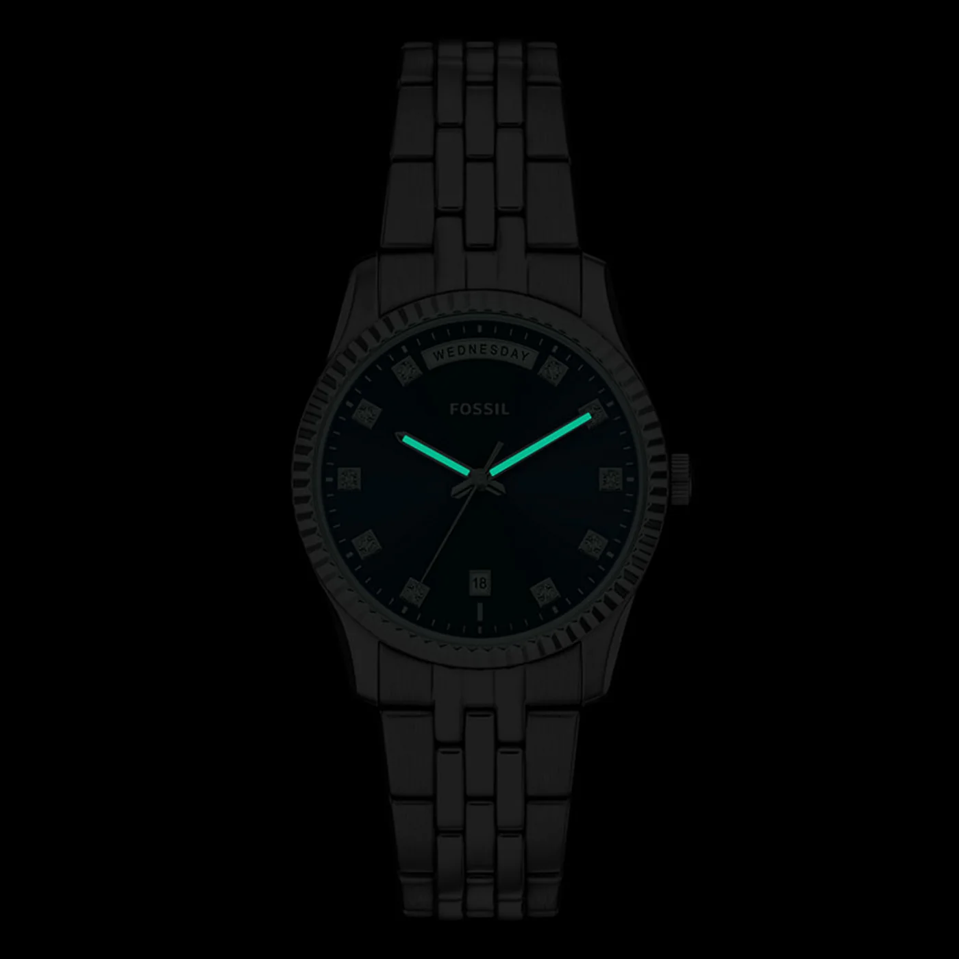 Fossil Scarlette Round Blue Dial Watch ES5457 - Image 7