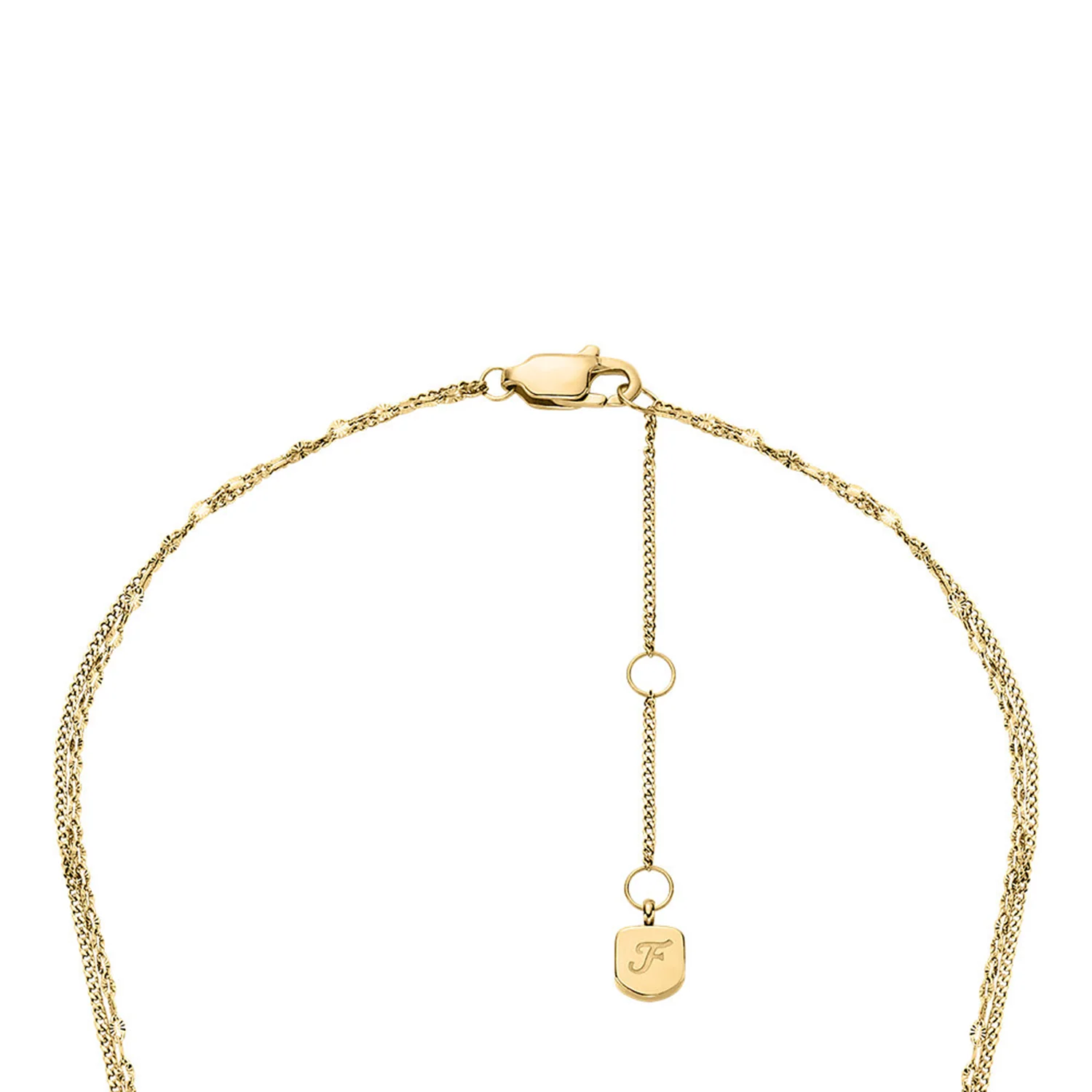 Fossil Sutton Gold Coloured Stainless Steel Necklace JF04906710 - Image 6