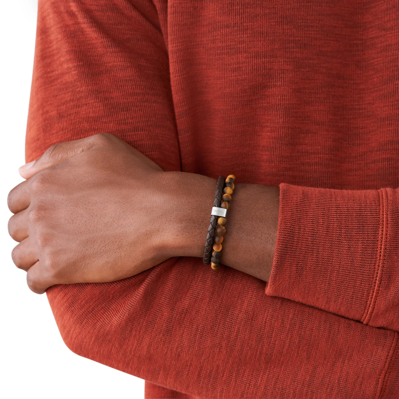 Fossil Vintage Bruine Armband JF03118040 (Lengte: 18.00 - 19.50 cm) - Image 2