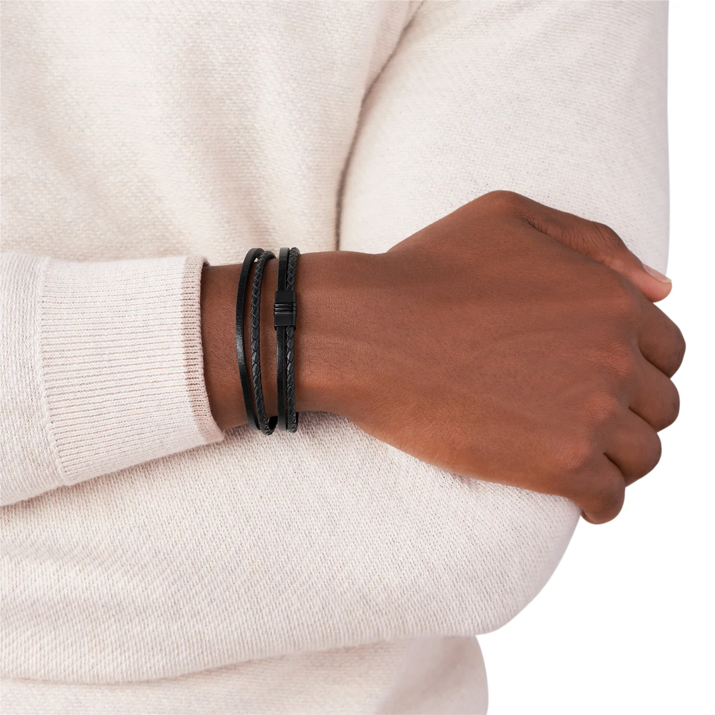 Fossil Vintage Casual Black Bracelet JF03098001 - Image 2