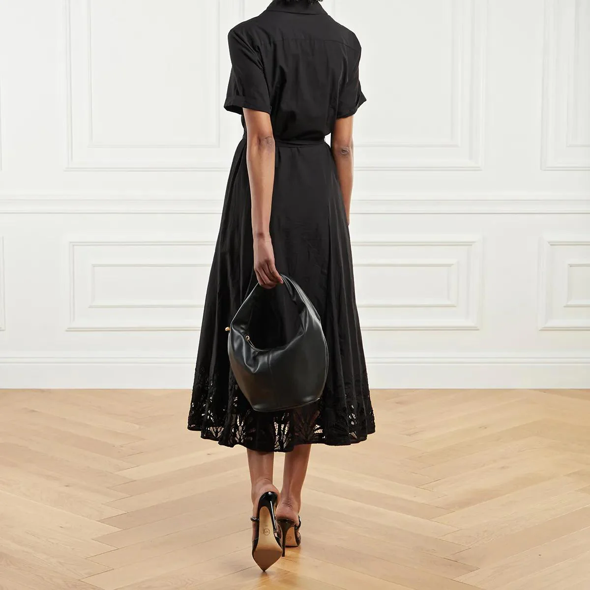 Furla Black Hobo Bag 2001-A0530290 - Image 2