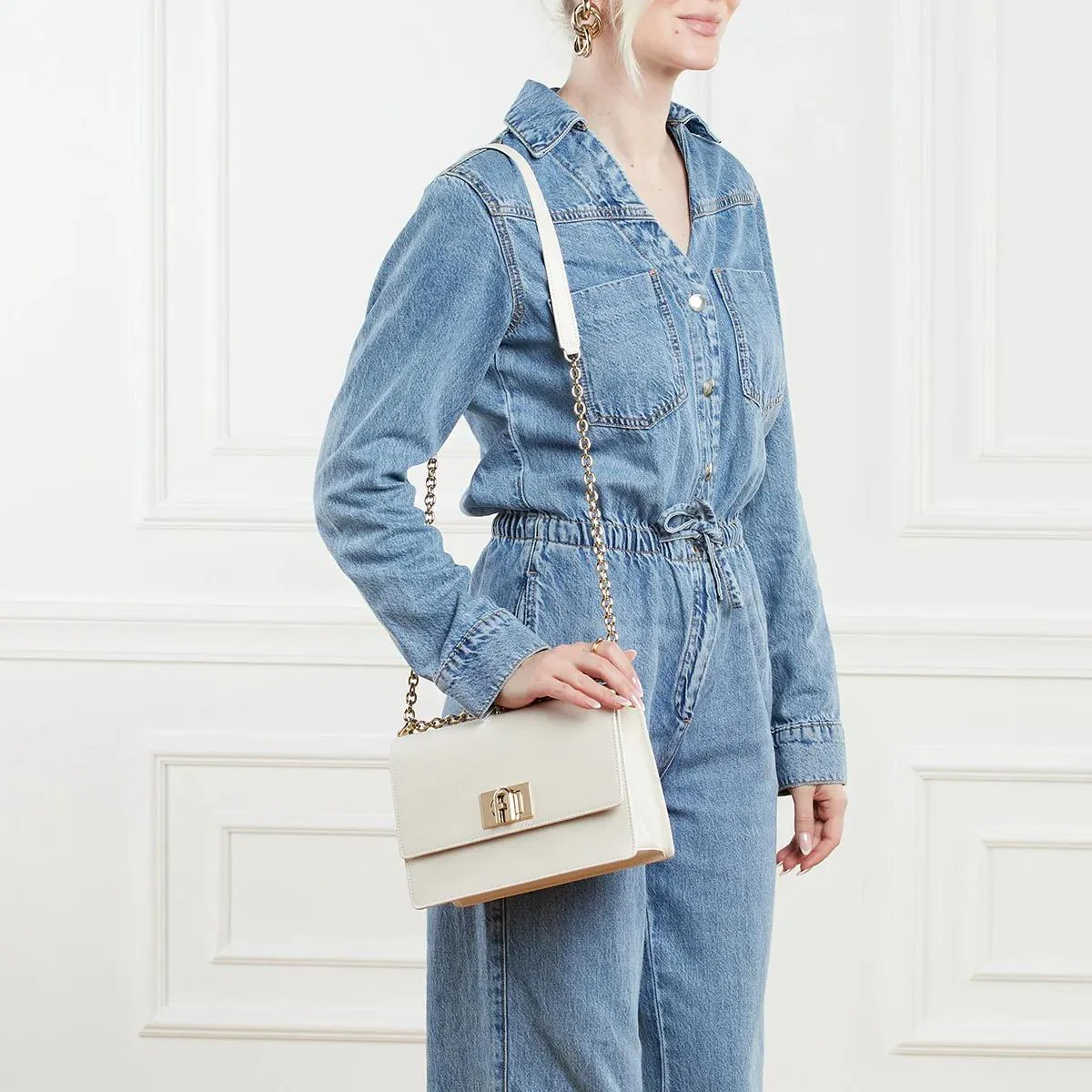Furla Cream Crossbody Bag 2001-A0530244 - Image 2