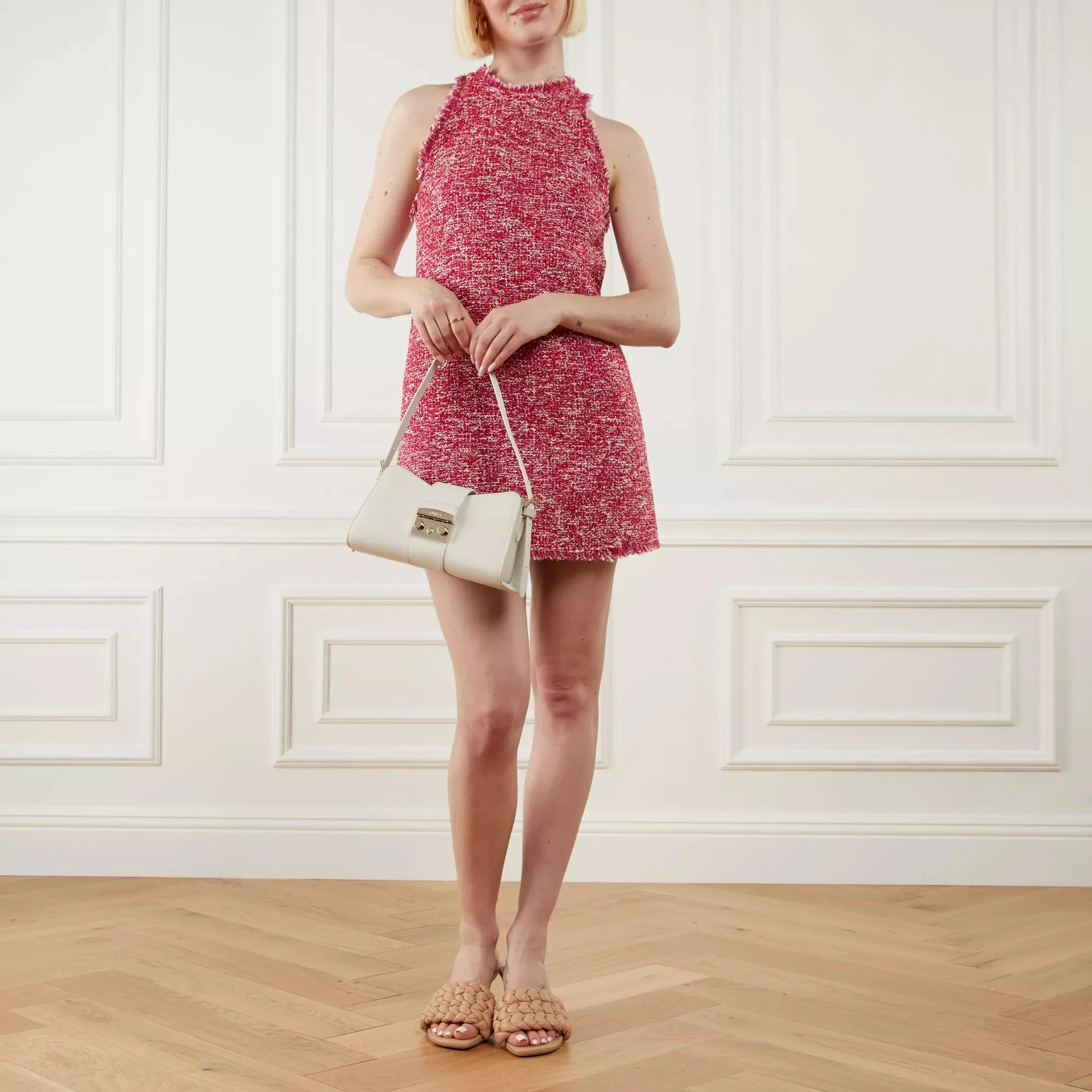 Furla Cream Shoulder Bag 2001-A0288411 - Image 2