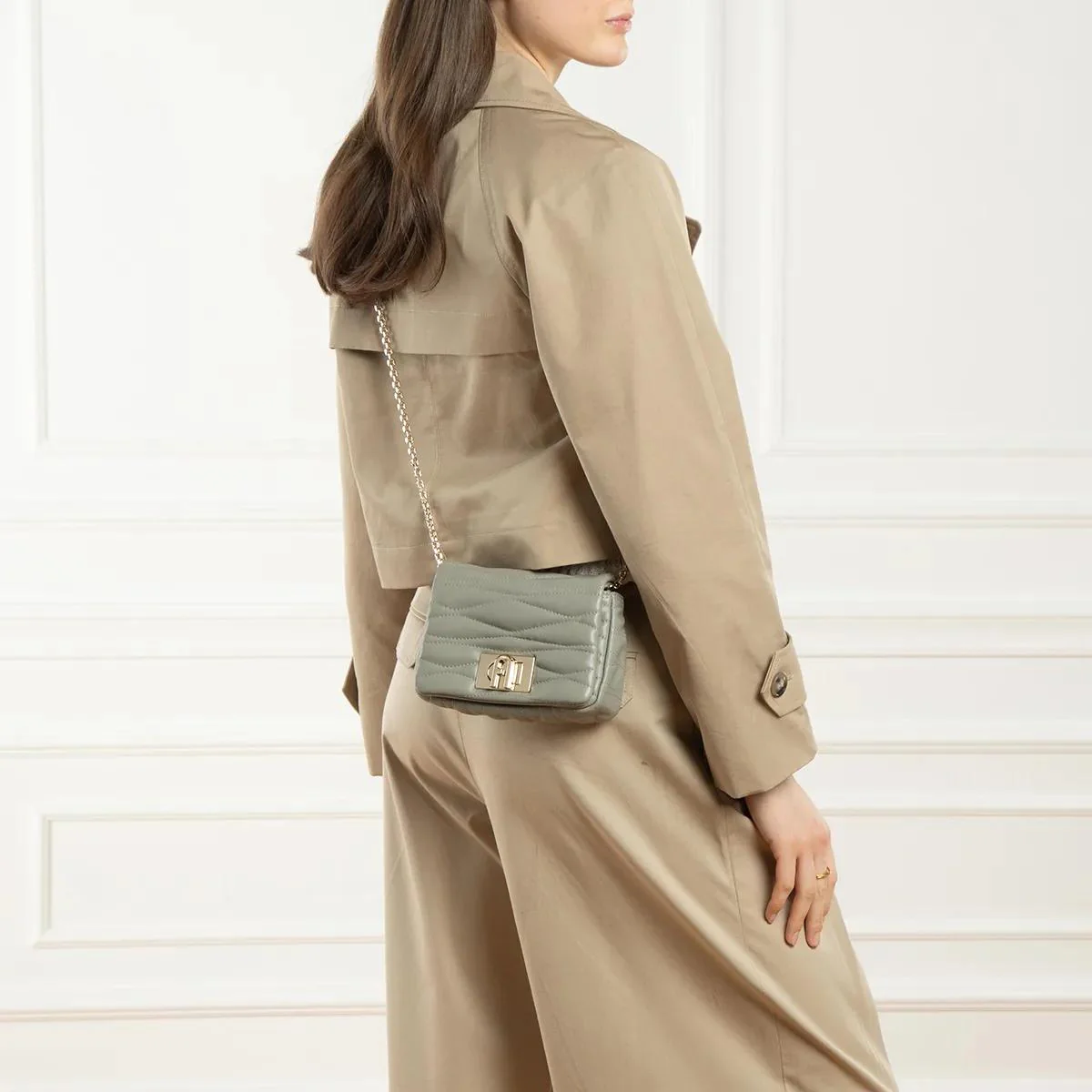 Furla Taupe Crossbody Bag 2001-A0478303 - Image 2