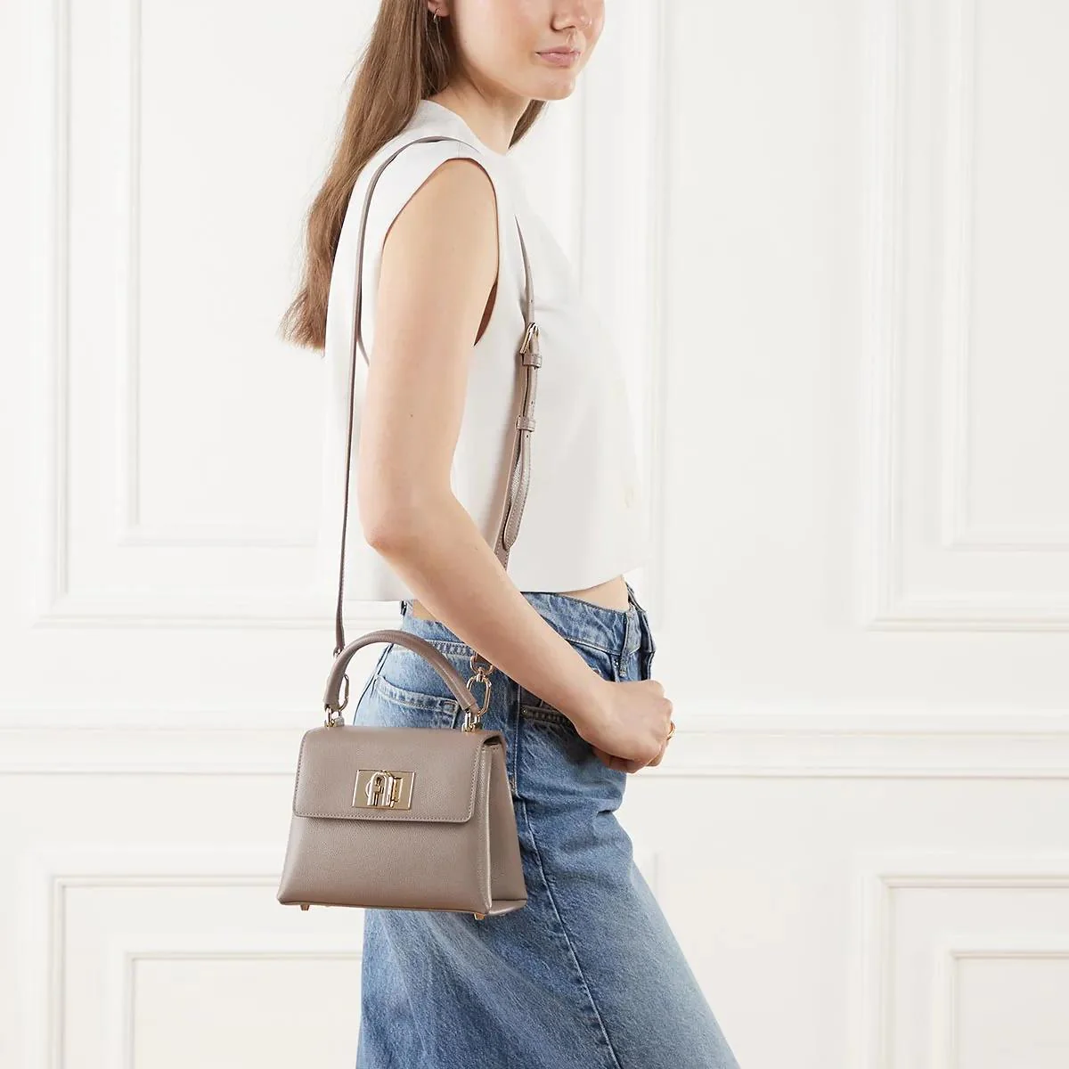 Furla Taupe Crossbody Bag 2001-A0530226 - Image 2