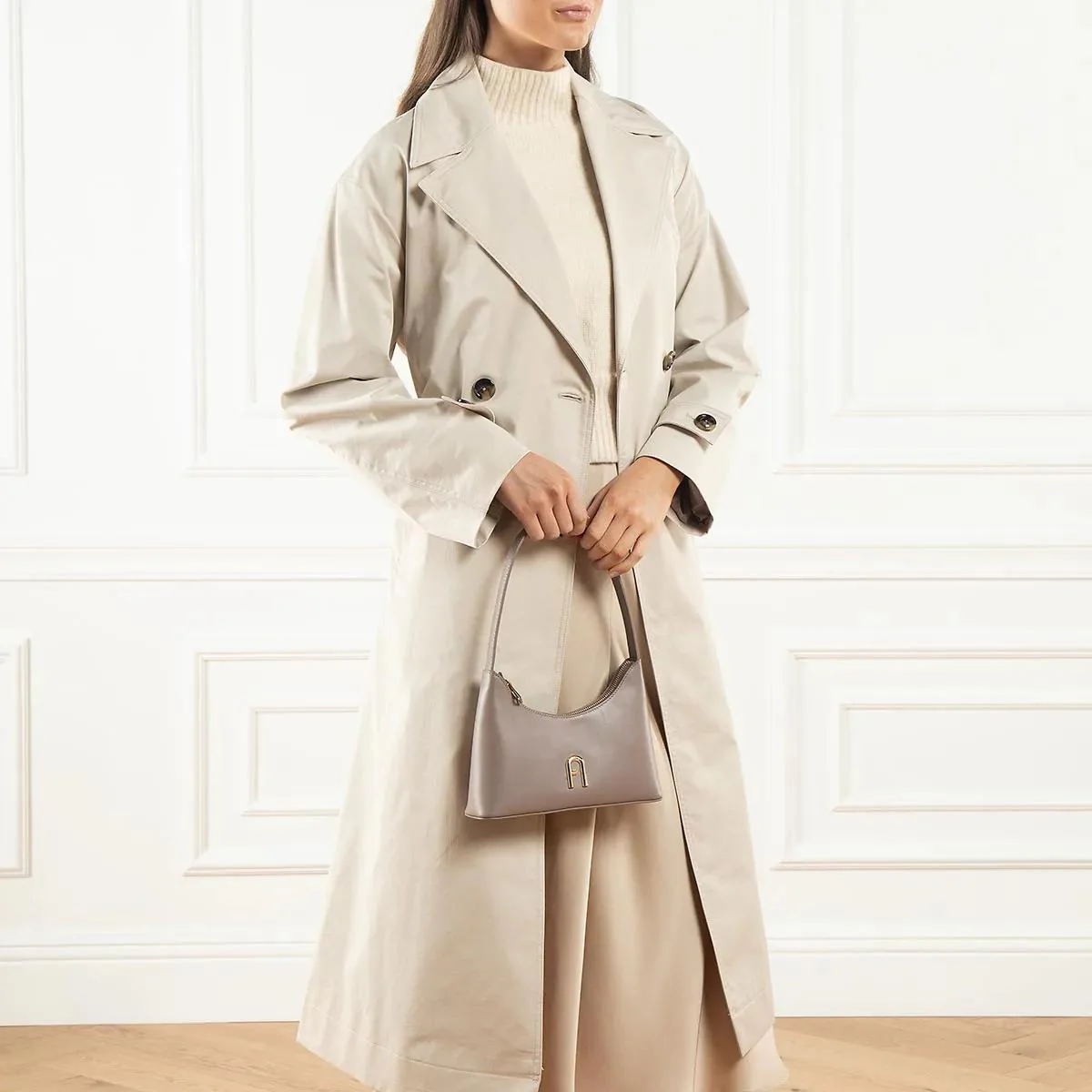 Furla Taupe Shoulder Bag 2001-A0530265 - Image 2