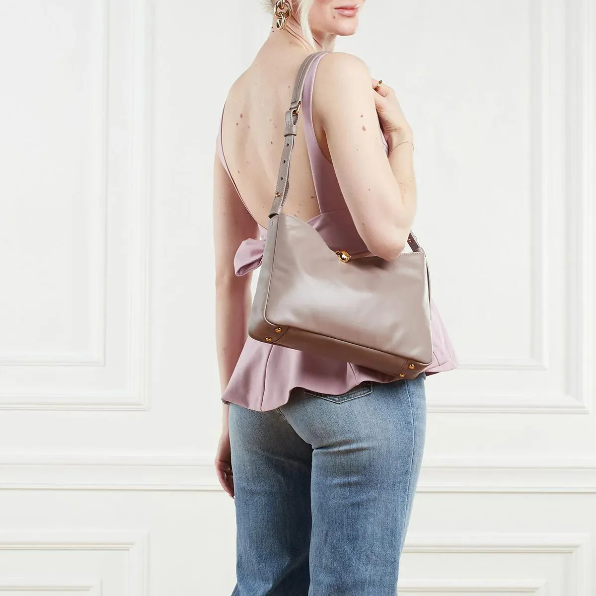 Furla Taupe Shoulder Bag 2001-A0530276 - Image 2