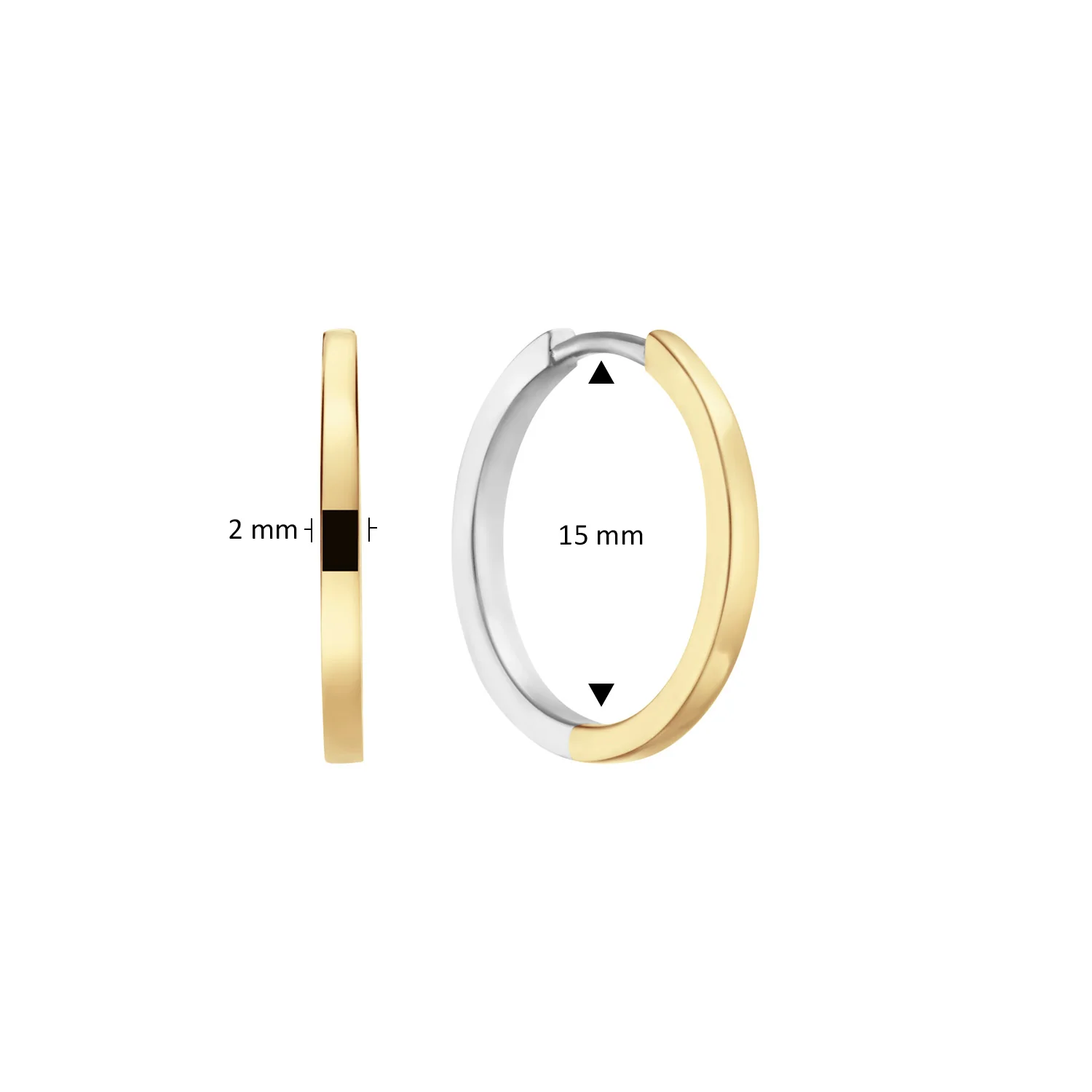GLOW Premium Hoops 925 Sterling Silver Earrings 2002-107_2510_15 - Image 3