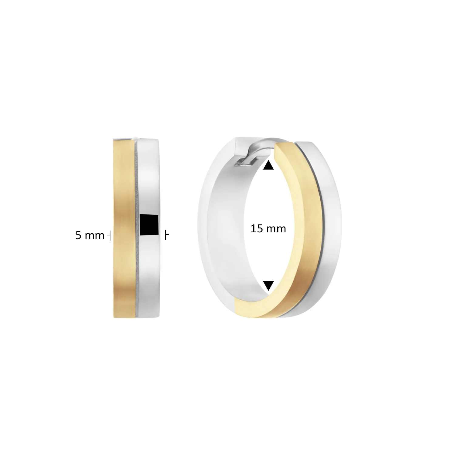 GLOW Premium Hoops 925 Sterling Silver Earrings 2002-107_3000_15 - Image 3