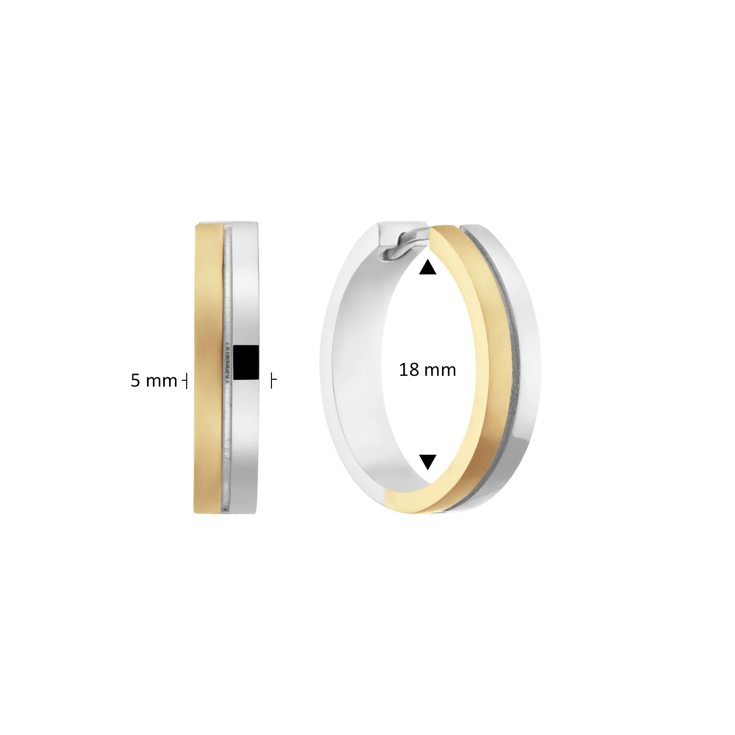 GLOW Premium Hoops 925 Sterling Silver Earrings 2002-107_3000_18 - Image 2