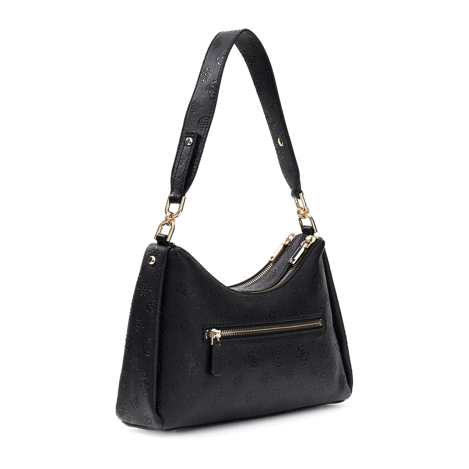 Guess Anise Black Logo Double Zip Shoulder Bag HWPD99-16180-BLO - Image 2