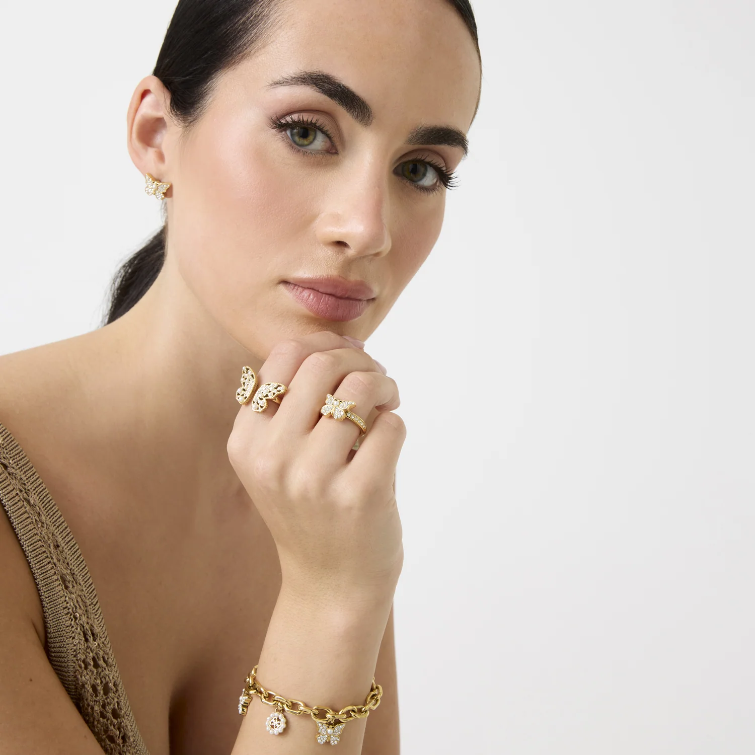 Guess Borboleta Gold-coloured Bracelet JUBB06130JWYGS - Image 2