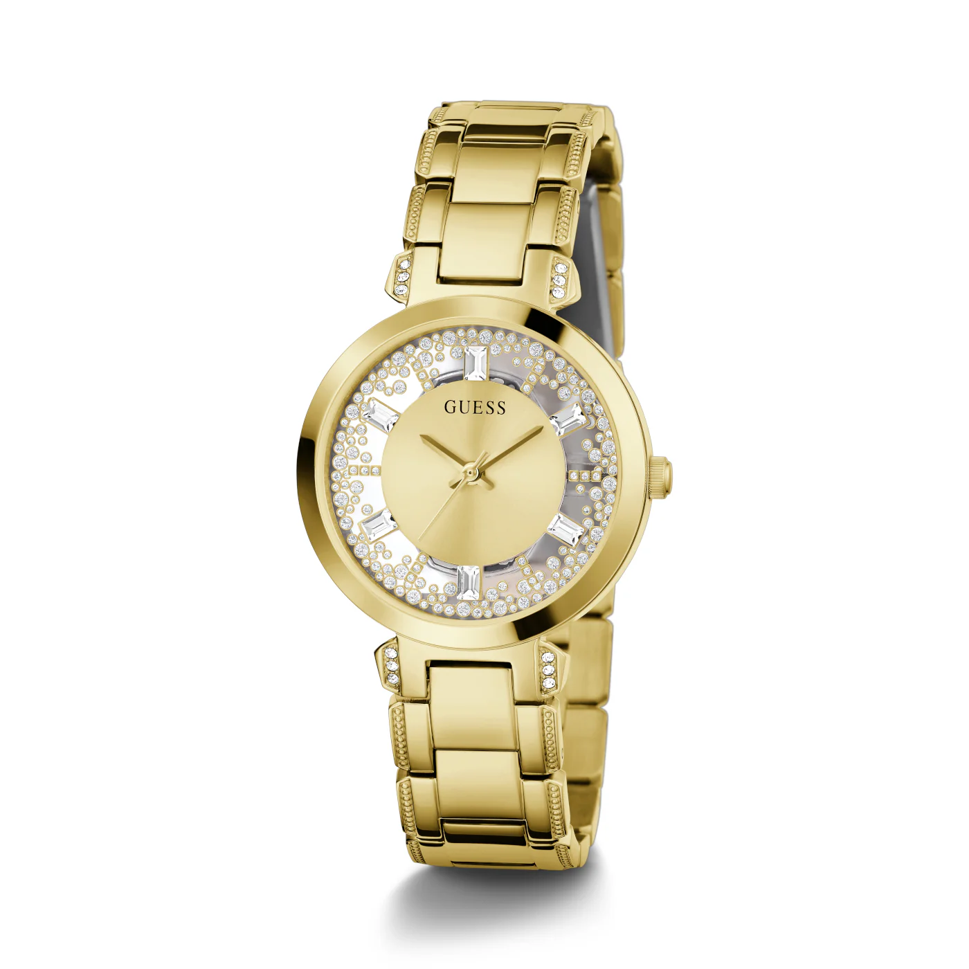 GUESS Crystal Clear Gold Watch GW0470L2 - Image 3