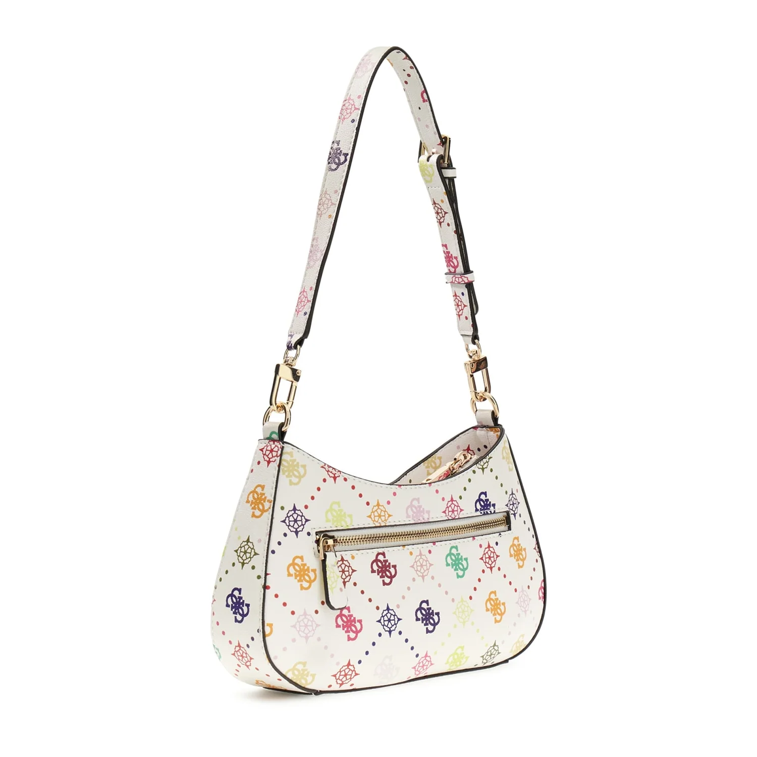Guess Emelie Multi Logo Top Zip Shoulder Bag HWGM99-28180-MUO - Image 2
